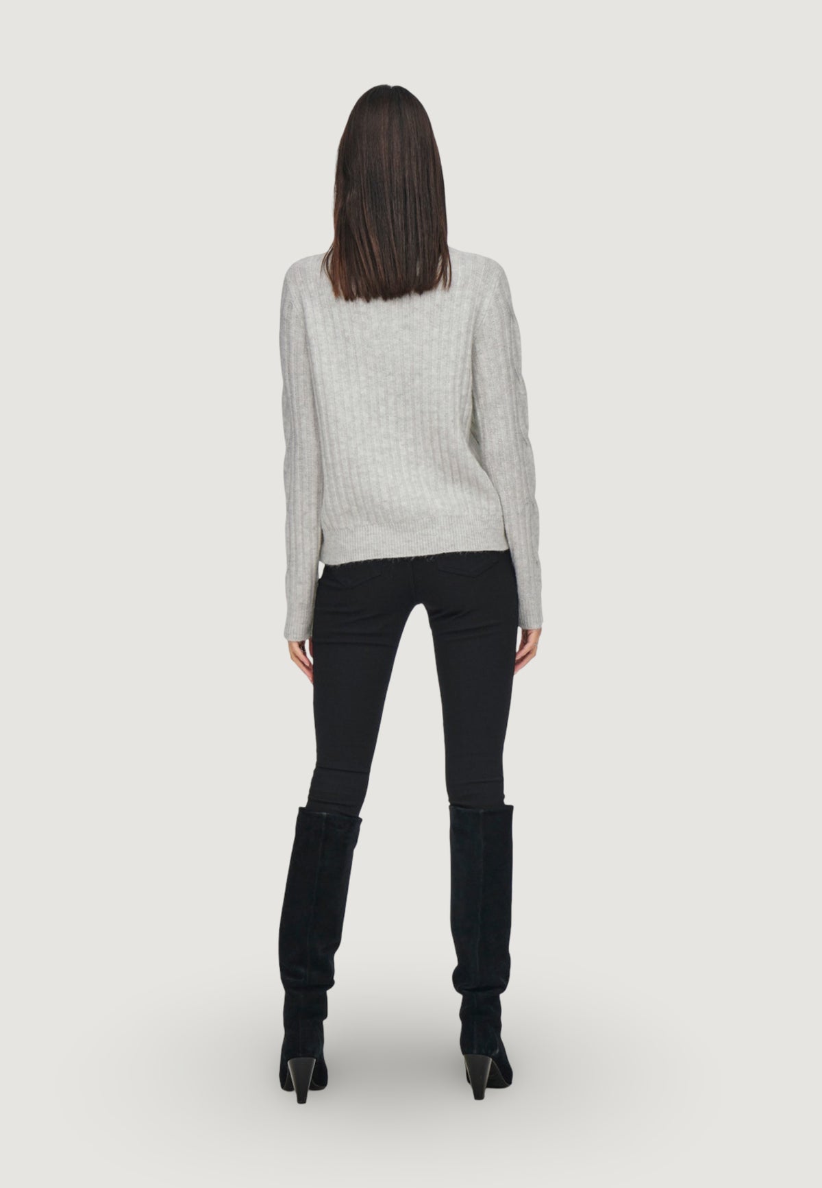 Pullover Jacqueline de Yong JDYANDREA L/S ZIP CABLE PULLOVE KNT NOOS