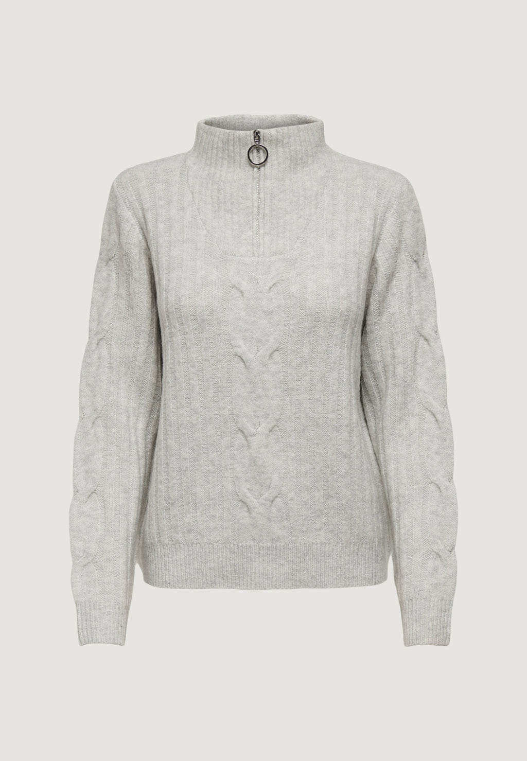 Pullover Jacqueline de Yong JDYANDREA L/S ZIP CABLE PULLOVE KNT NOOS