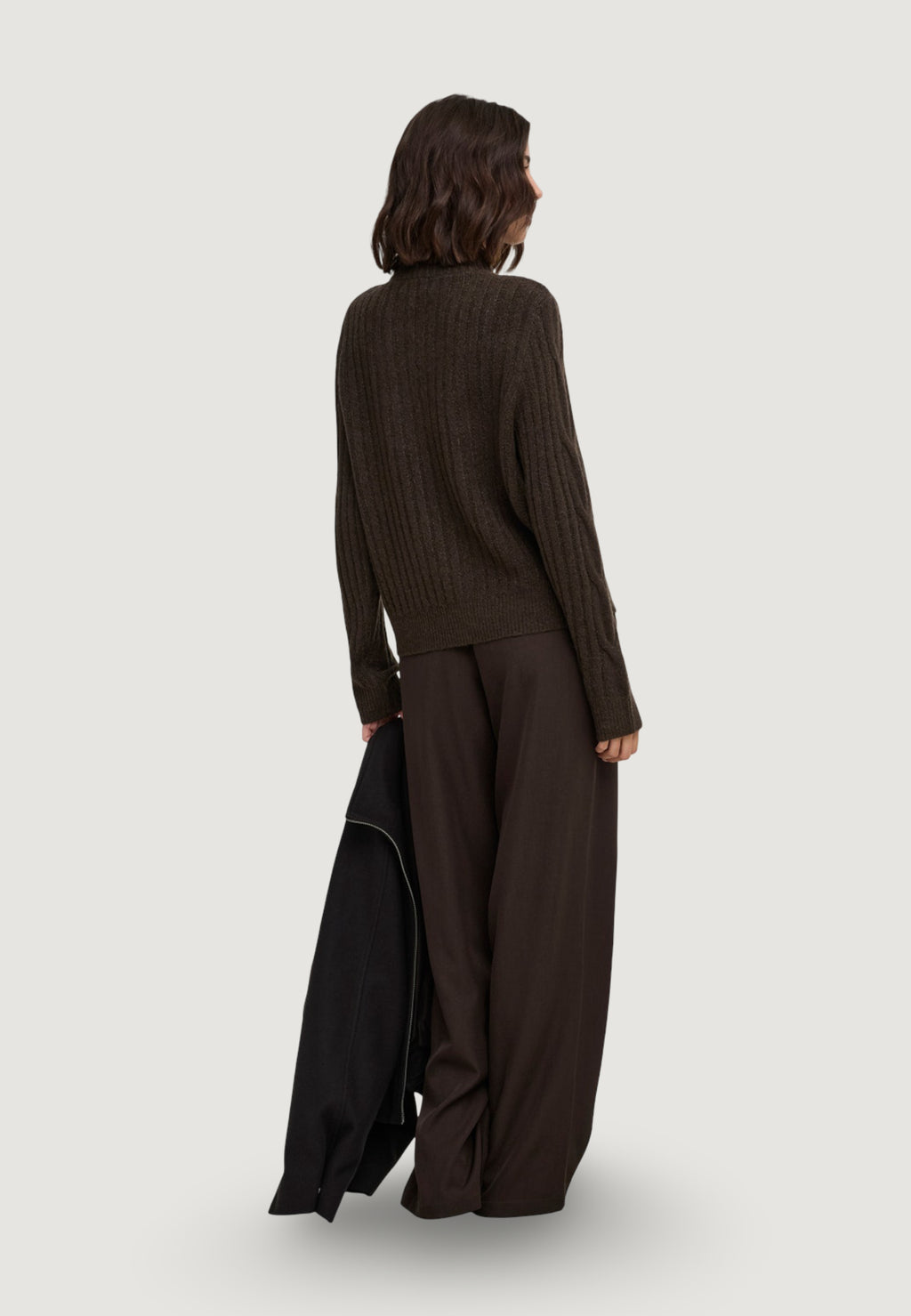 Pullover Jacqueline de Yong JDYANDREA L/S ZIP CABLE PULLOVE KNT NOOS