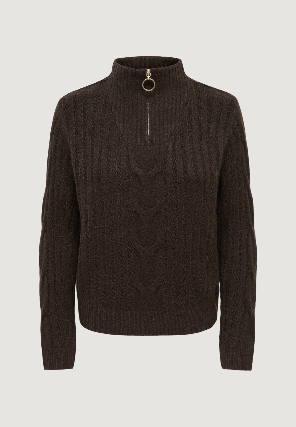 Pullover Jacqueline de Yong JDYANDREA L/S ZIP CABLE PULLOVE KNT NOOS