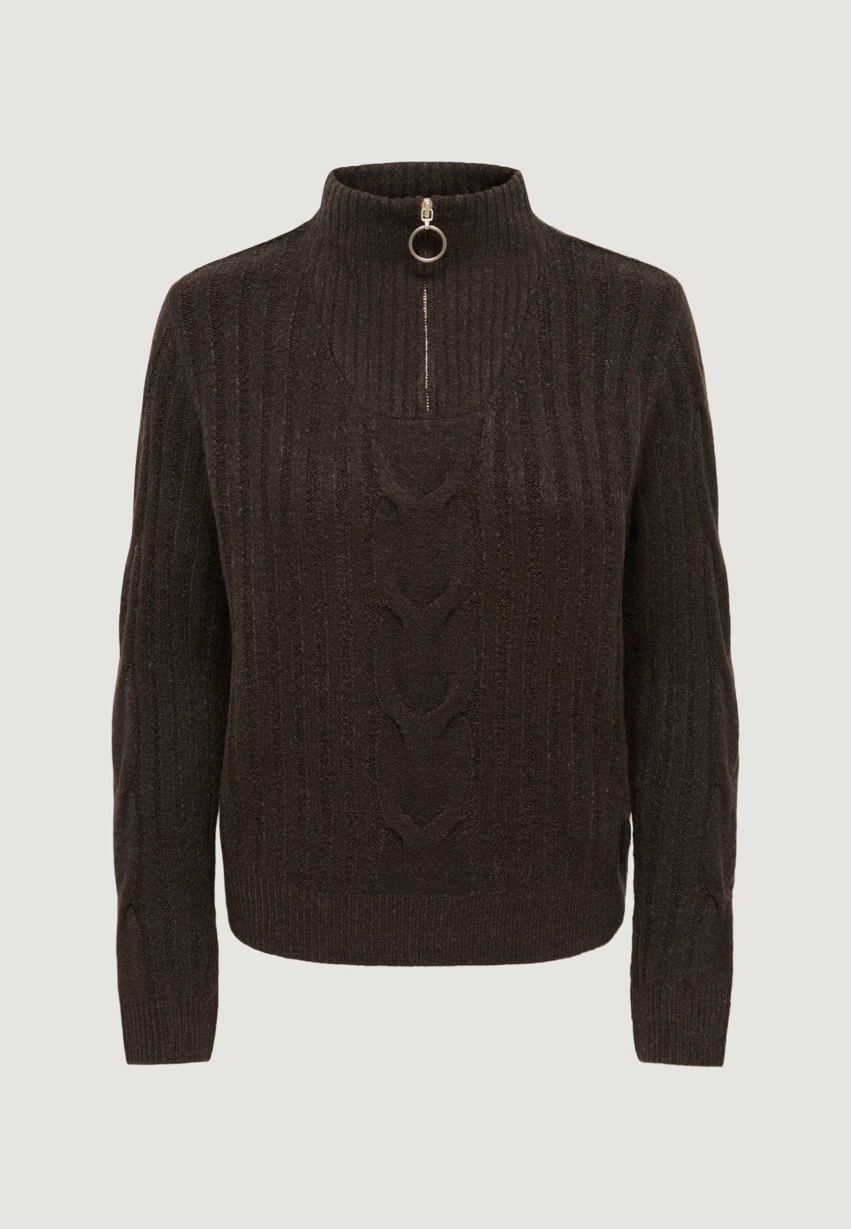 Pullover Jacqueline de Yong JDYANDREA L/S ZIP CABLE PULLOVE KNT NOOS