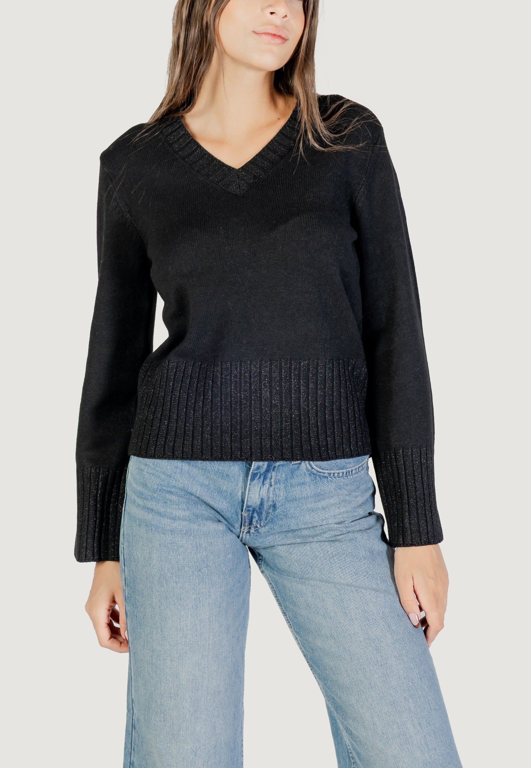 Maglione Jacqueline de Yong Jdyprime Lurex Life L/S V-Neck Pull Knt