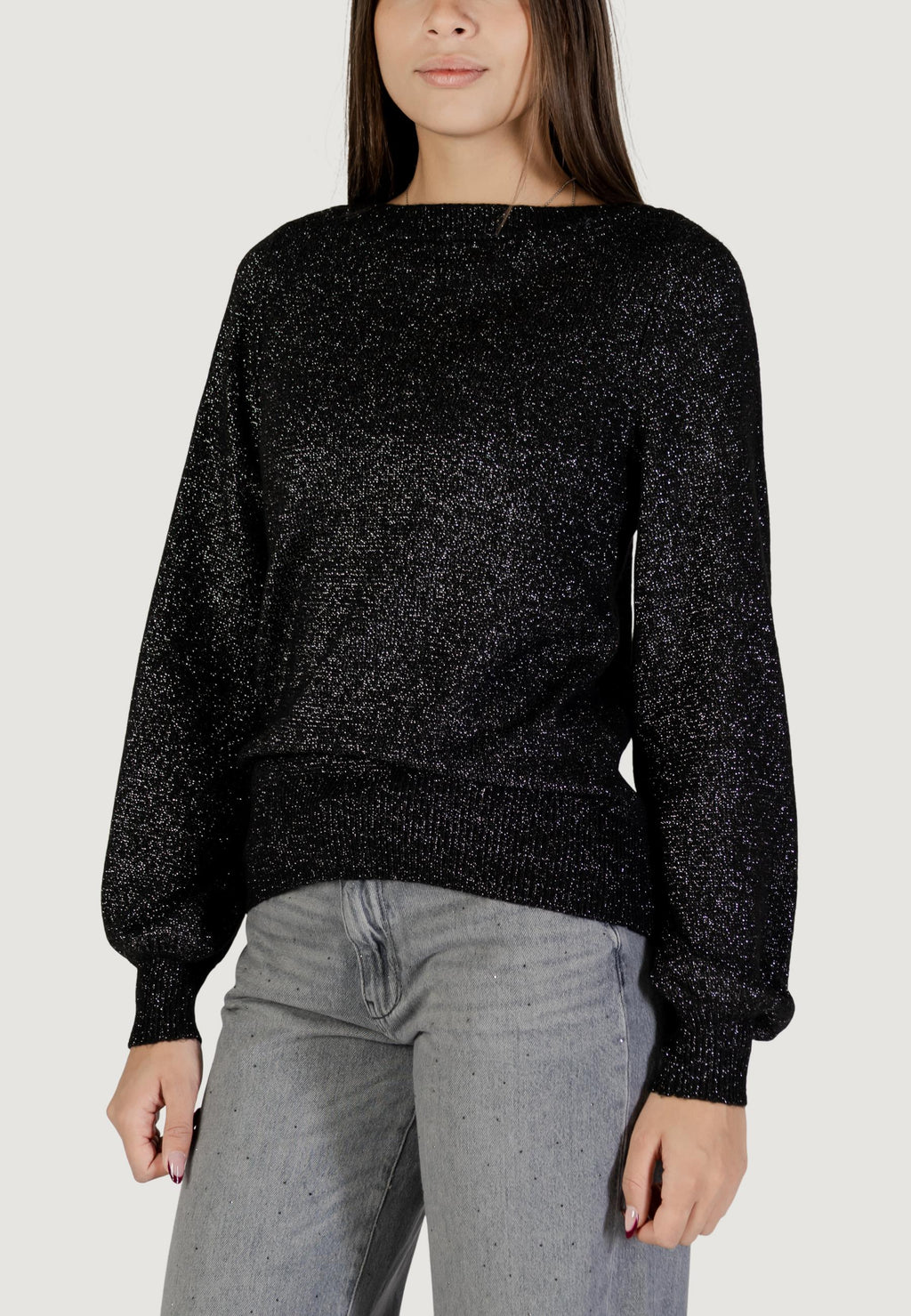Maglione Jacqueline de Yong JDYRUE GLITTER L/S BOAT PULLOVE KNT NOOS