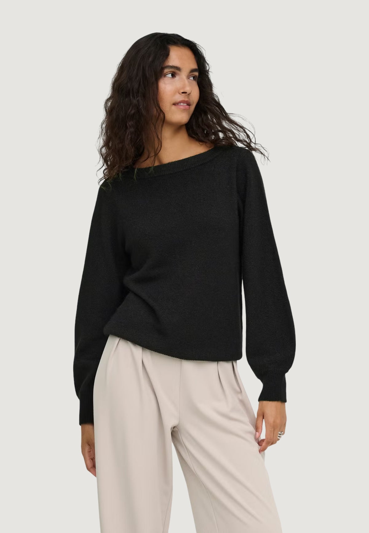 Pullover Jacqueline de Yong JDYRUE GLITTER L/S BOAT PULLOVE KNT NOOS
