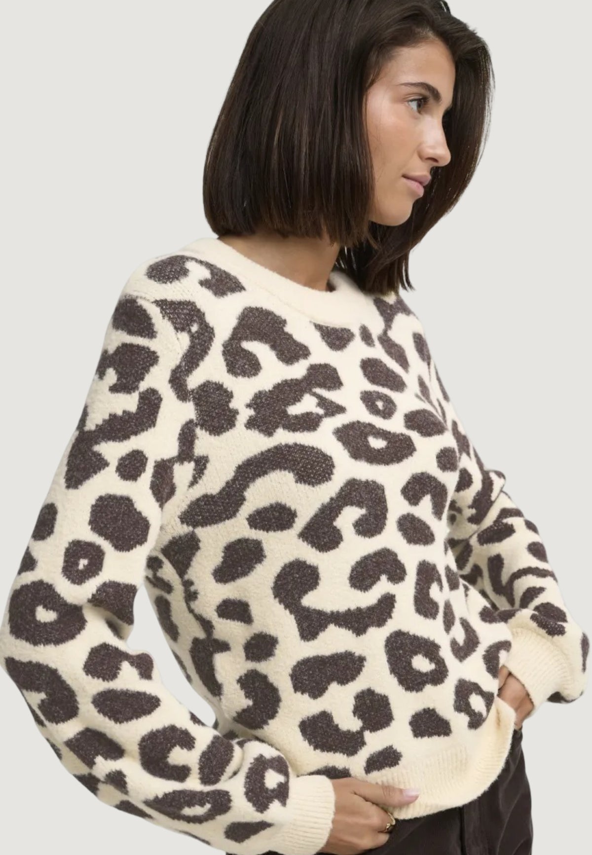 Pullover Jacqueline de Yong JDYLORRAINE ANIMAL L/S PULLOVER KNT