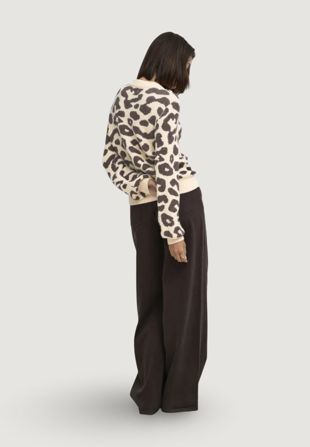 Pullover Jacqueline de Yong JDYLORRAINE ANIMAL L/S PULLOVER KNT