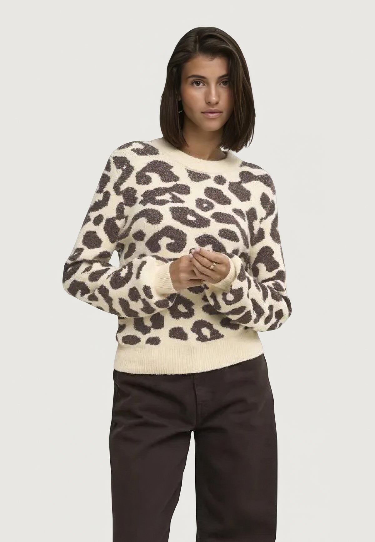 Pullover Jacqueline de Yong JDYLORRAINE ANIMAL L/S PULLOVER KNT