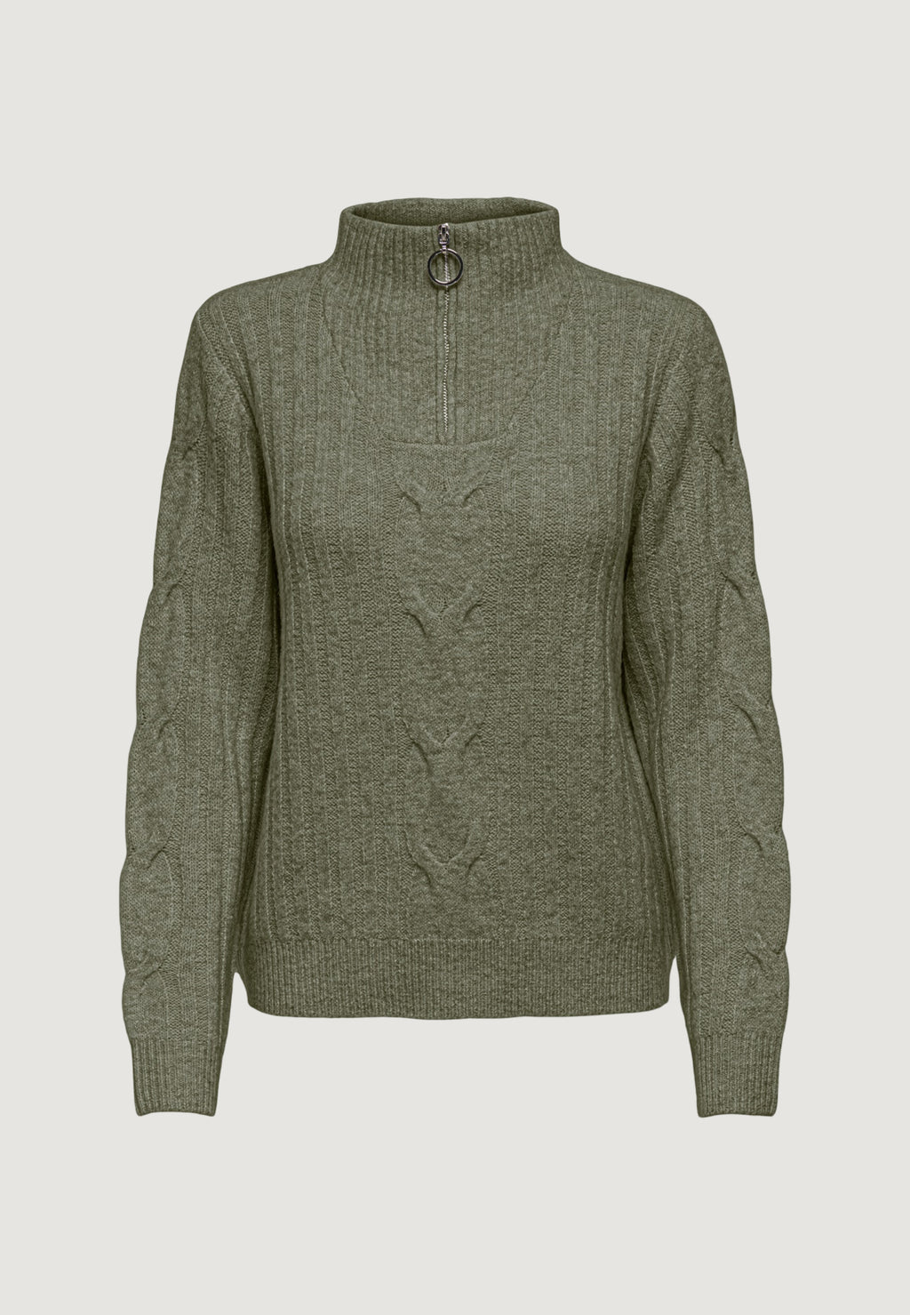 Pullover Jacqueline de Yong JDYANDREA L/S ZIP CABLE PULLOVE KNT NOOS