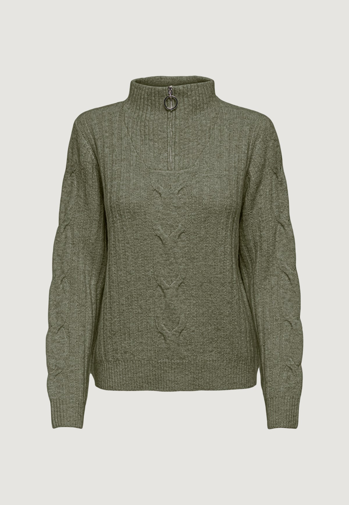 Pullover Jacqueline de Yong JDYANDREA L/S ZIP CABLE PULLOVE KNT NOOS