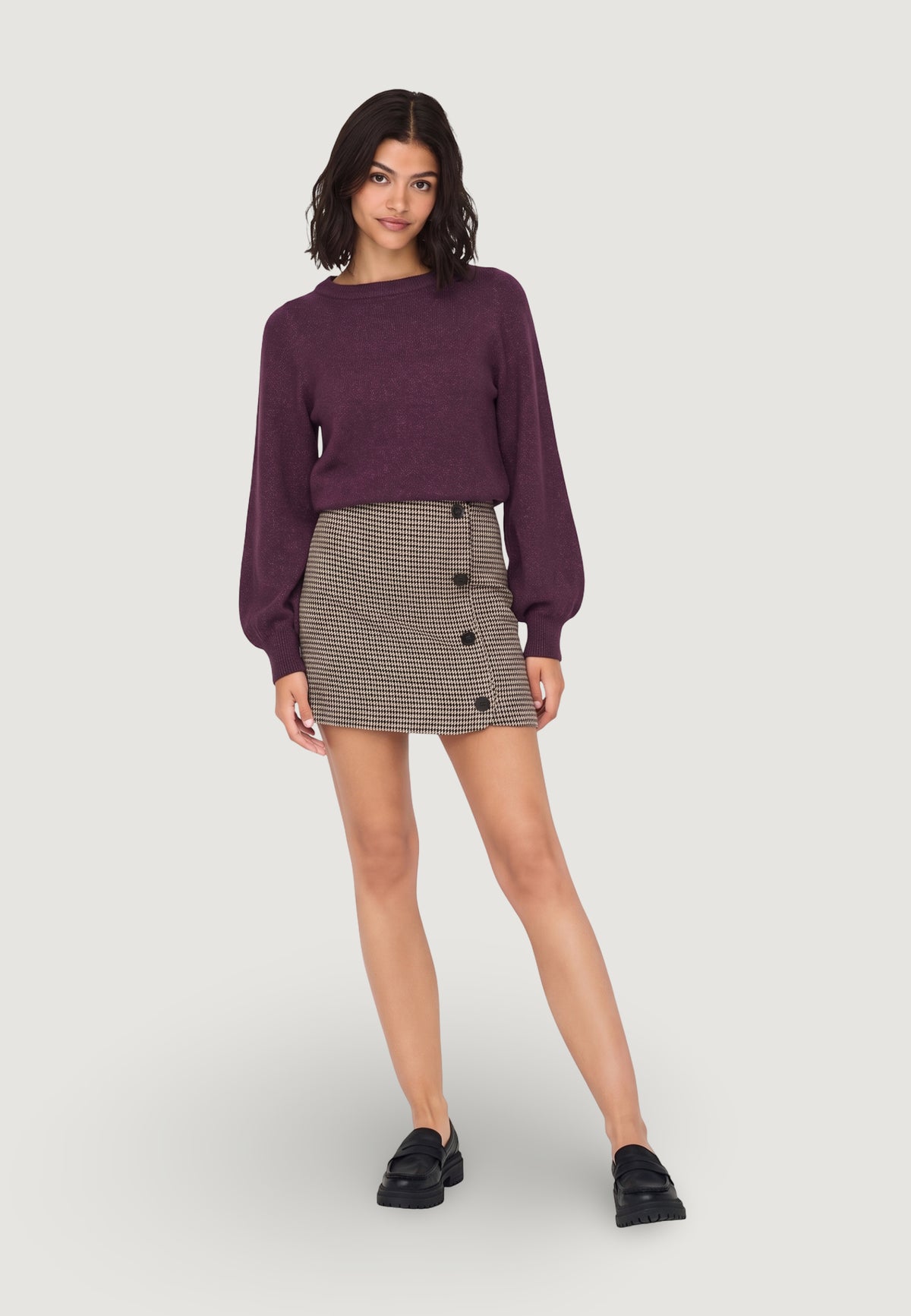 Pullover Jacqueline de Yong JDYRUE GLITTER L/S BOAT PULLOVE KNT NOOS
