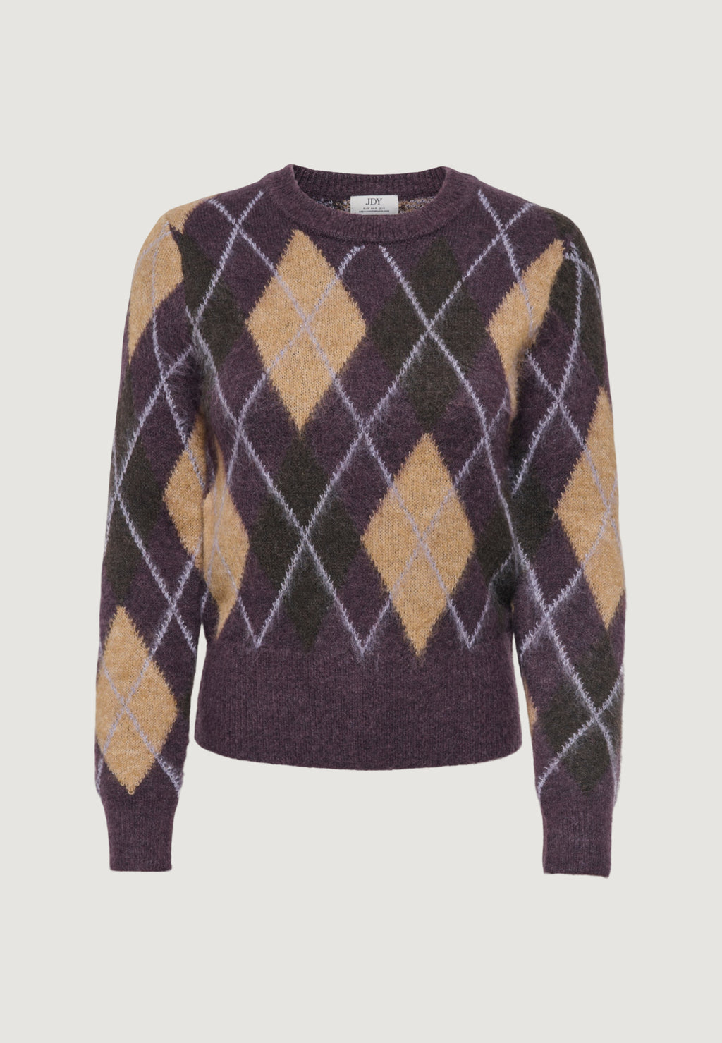 Pullover Jacqueline de Yong Jdyreese L/S O-Neck Argyle Pullover Knt