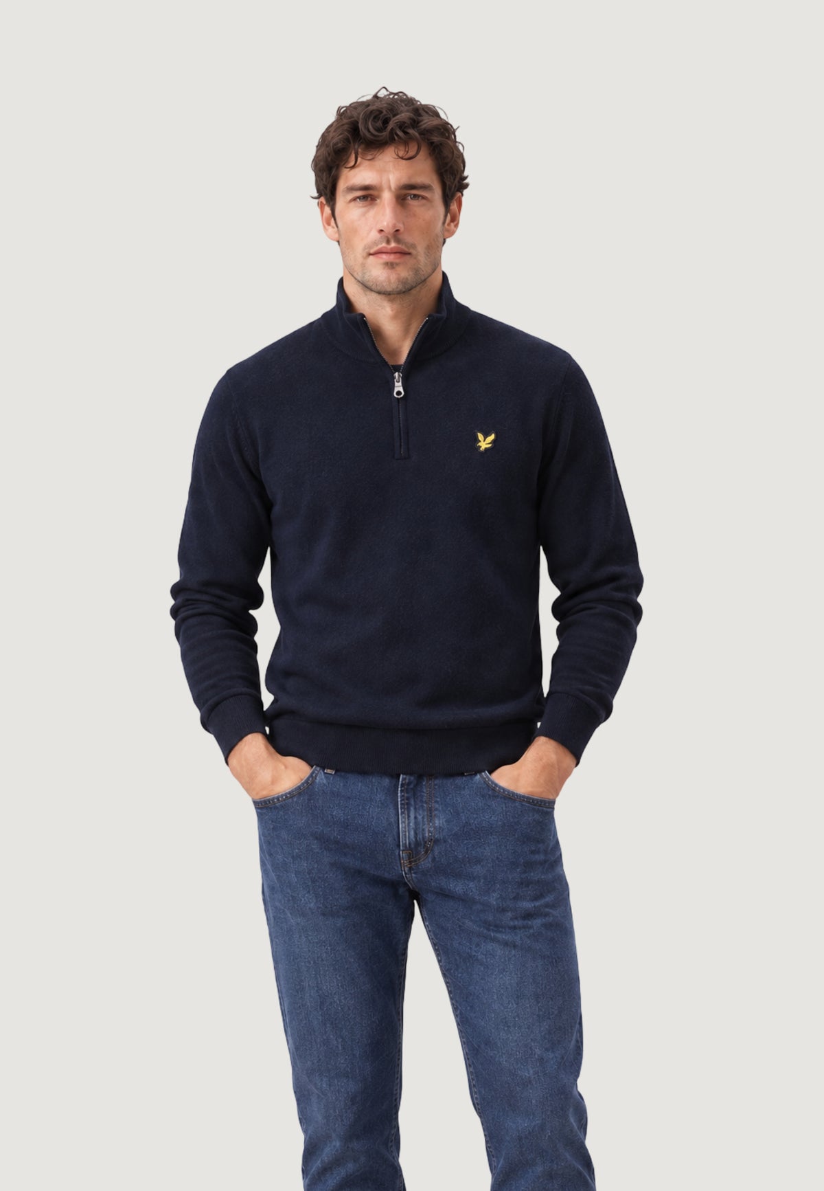 Pullover Lyle & Scott Cotton Merino Quarter Zip Jump