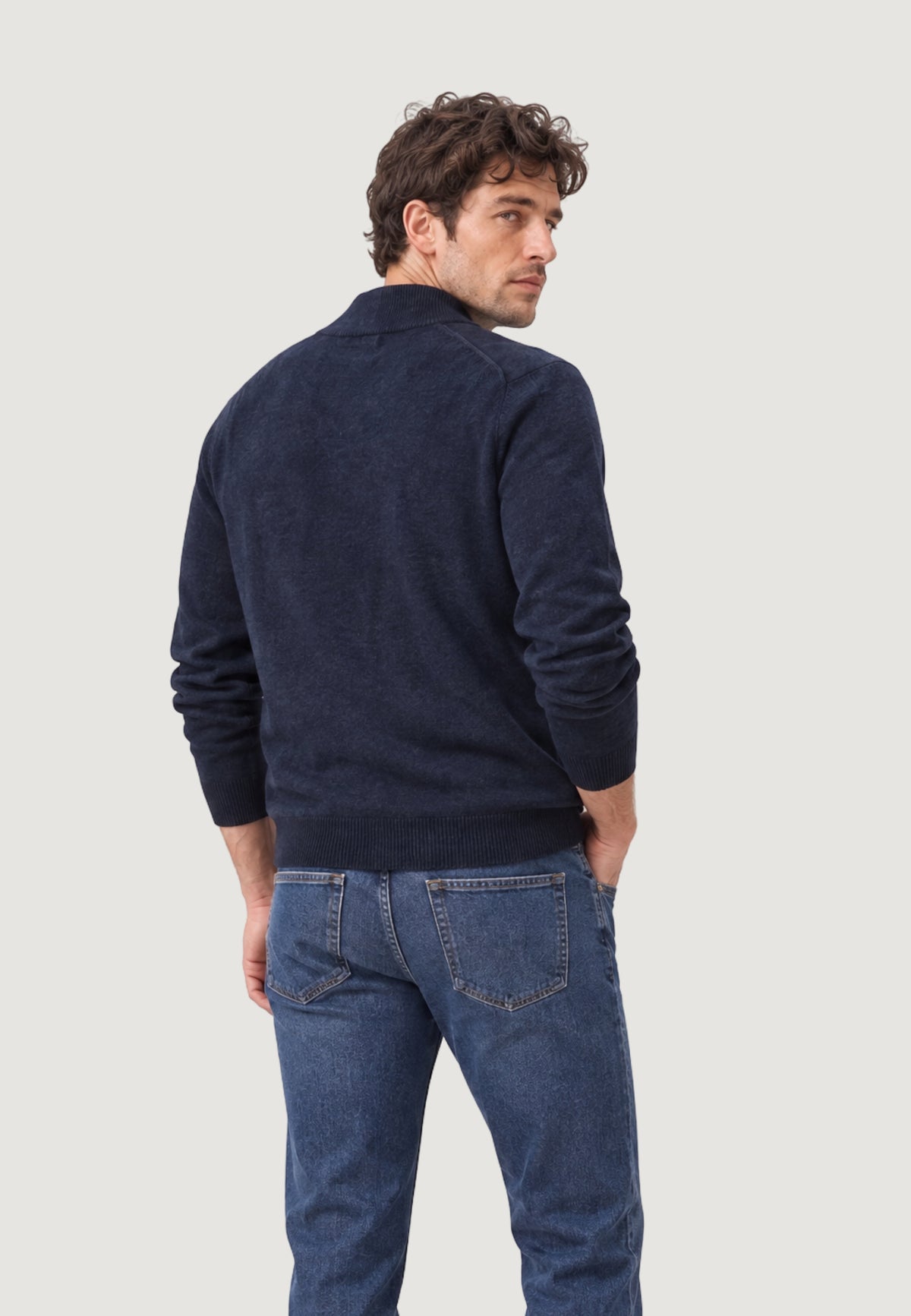 Pullover Lyle & Scott Cotton Merino Quarter Zip Jump