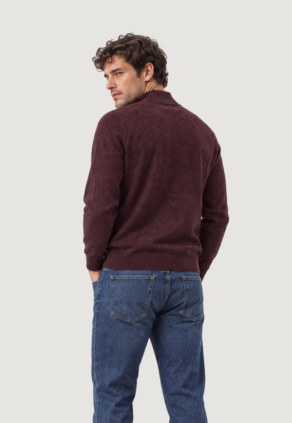 Pullover Lyle & Scott Cotton Merino Quarter Zip Jump