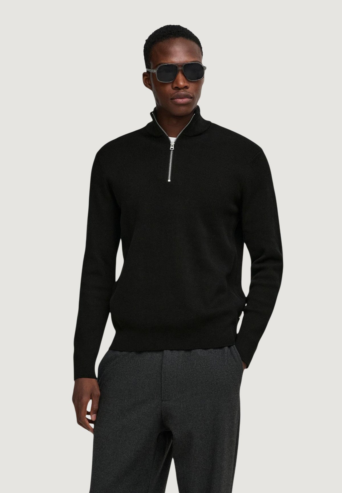 Pullover Only & Sons Onsphil Reg 12 Struc Half Zip Knit Noos