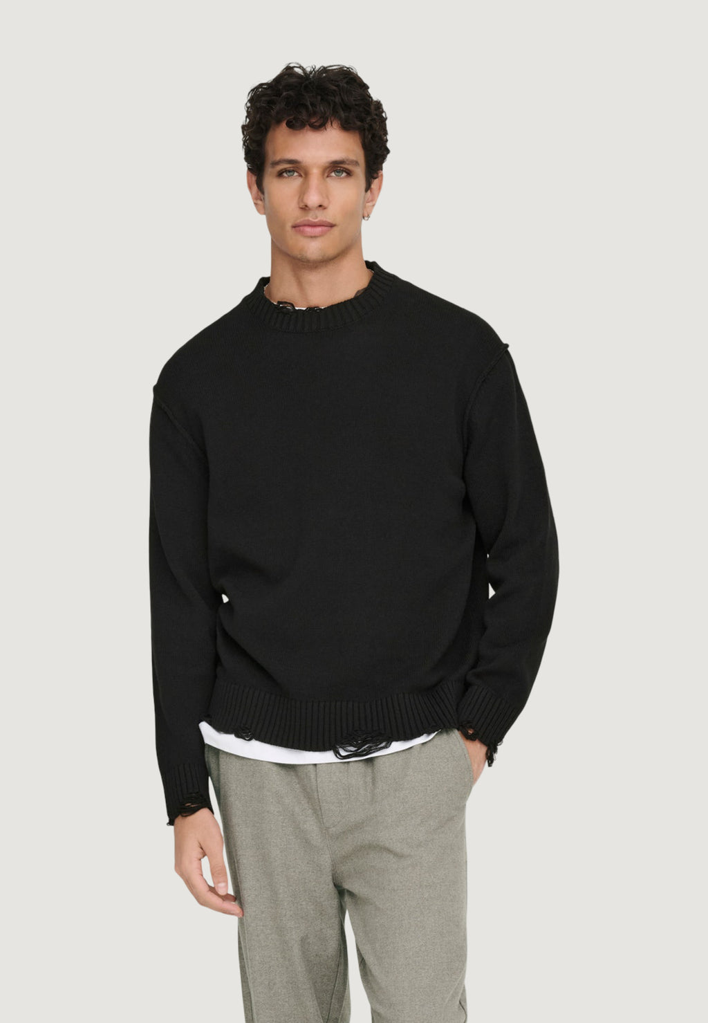 Pullover Only & Sons Onstune Rlx Ls Crew Neck Knit