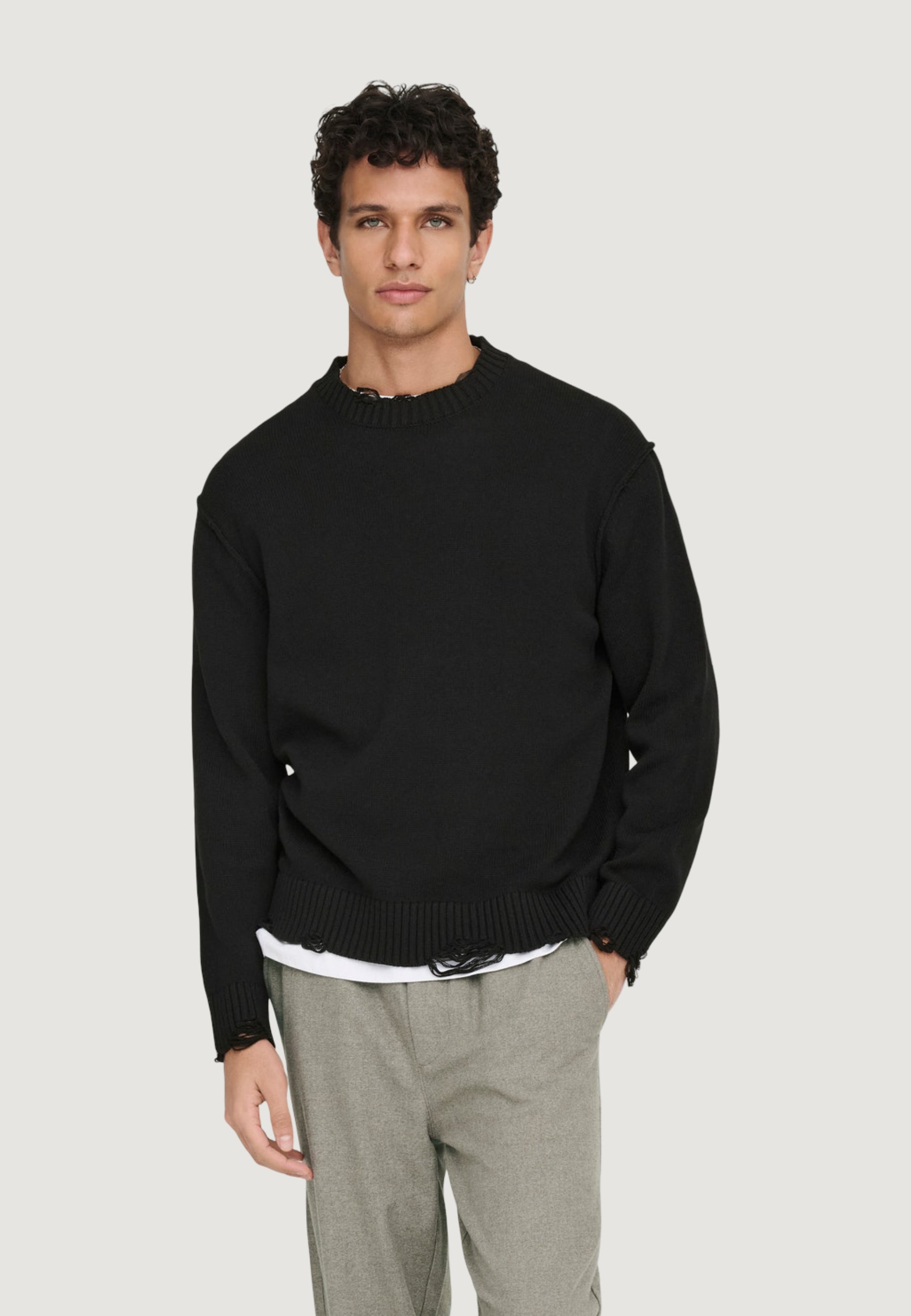 Pullover Only & Sons Onstune Rlx Ls Crew Neck Knit
