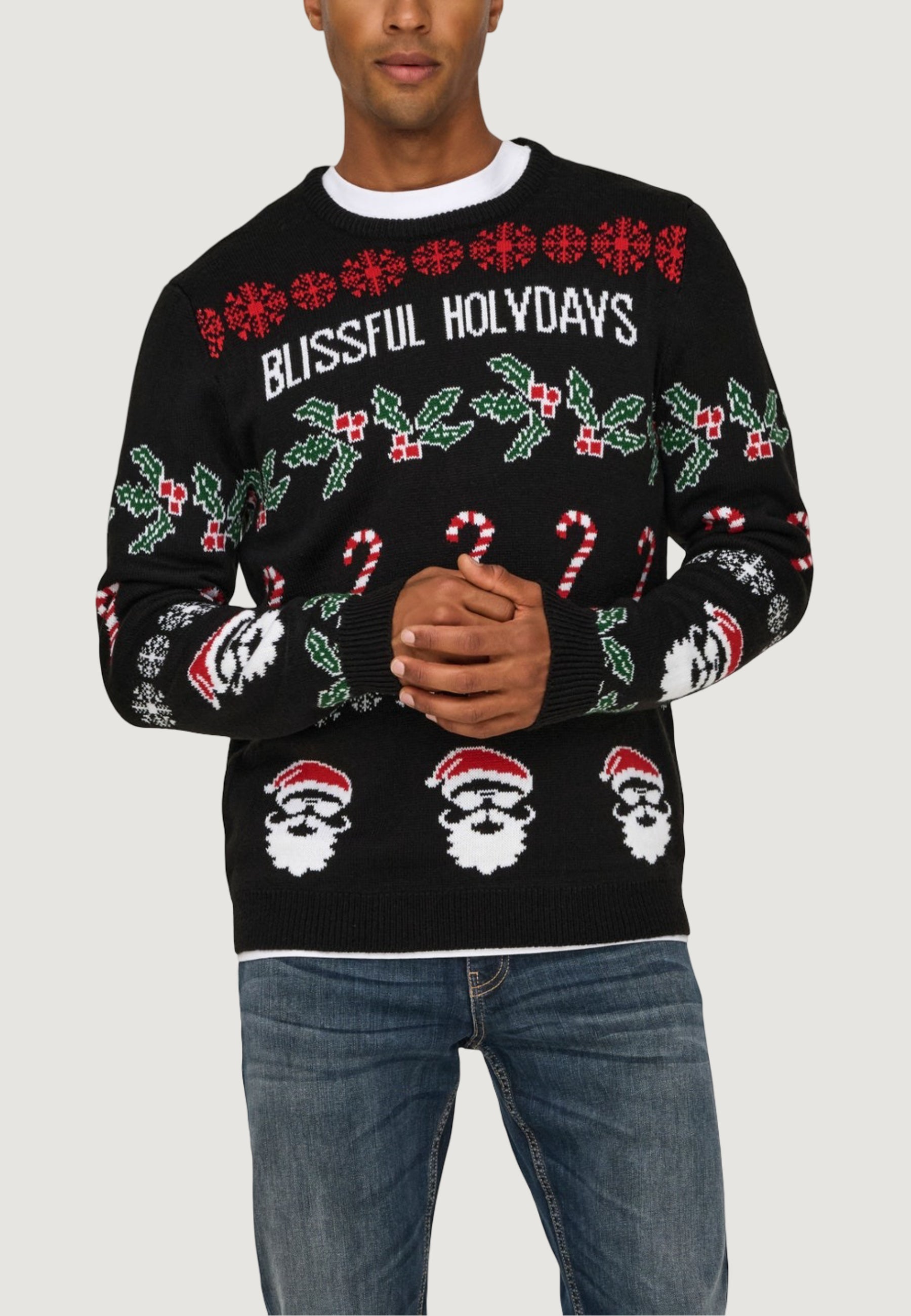 Maglione Only & Sons ONSXMAS REG 5 ALLOVER CREW KNIT