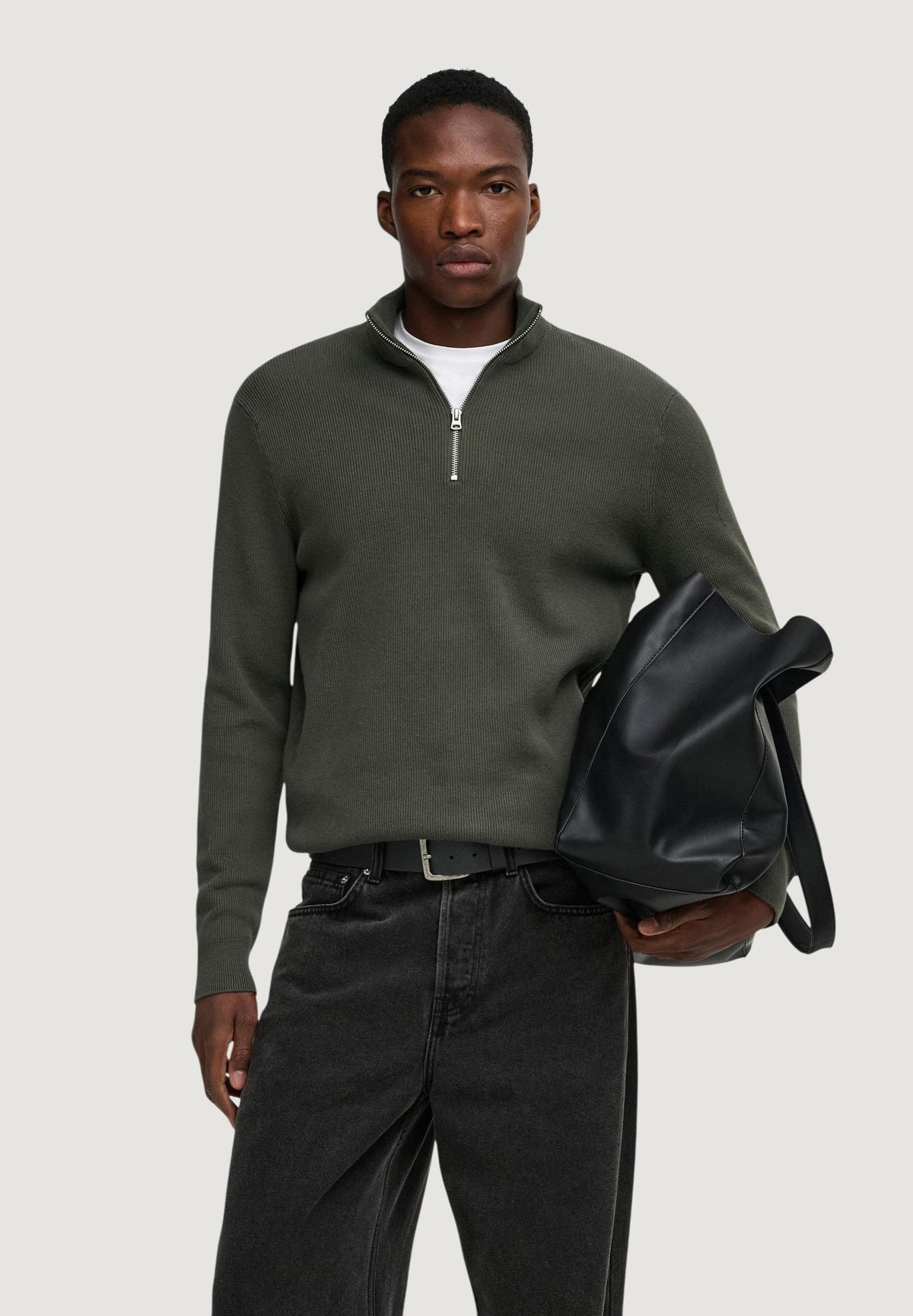 Maglione Only & Sons Onsphil Reg 12 Struc Half Zip Knit Noos