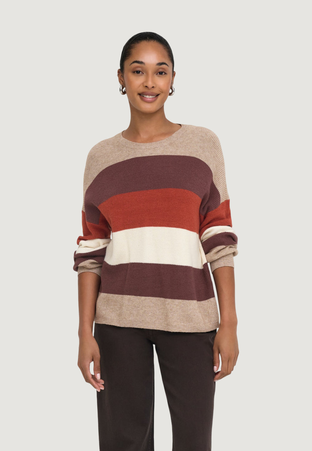 Maglione Only ONLATIA L/S STRIPE PULLOV KNT NOOS