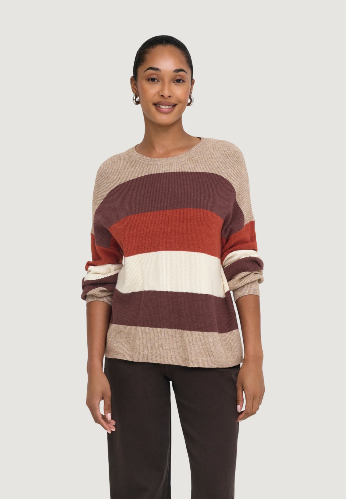 Maglione Only ONLATIA L/S STRIPE PULLOV KNT NOOS