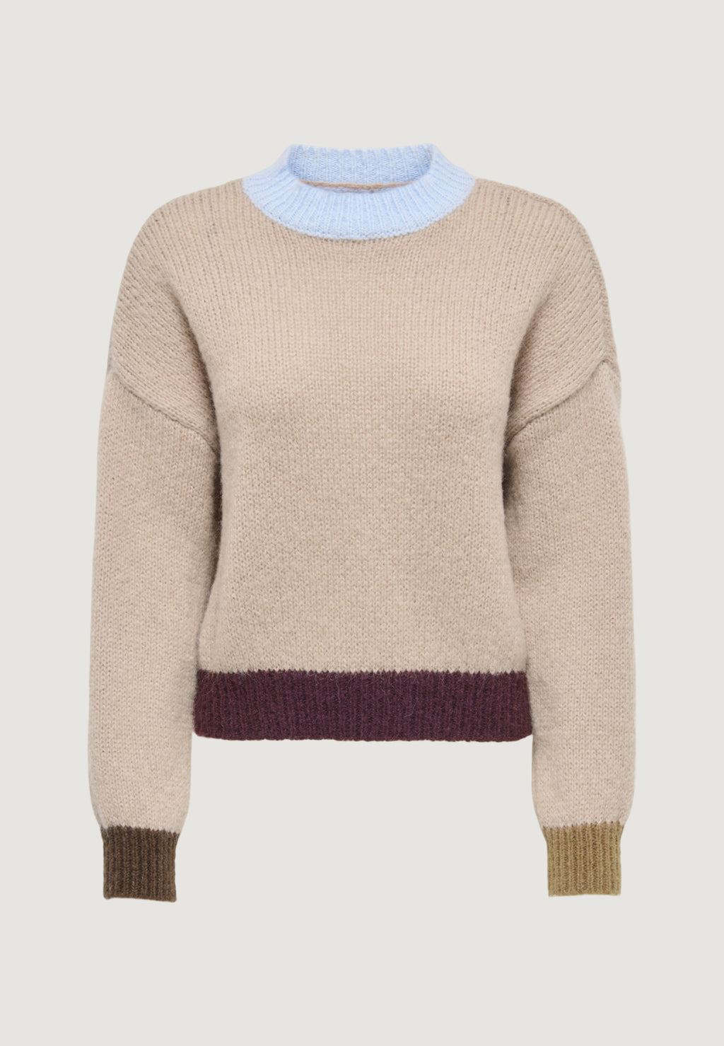 Pullover Only ONLOLINA LS CONTRAST HIGHNECK CC KNT