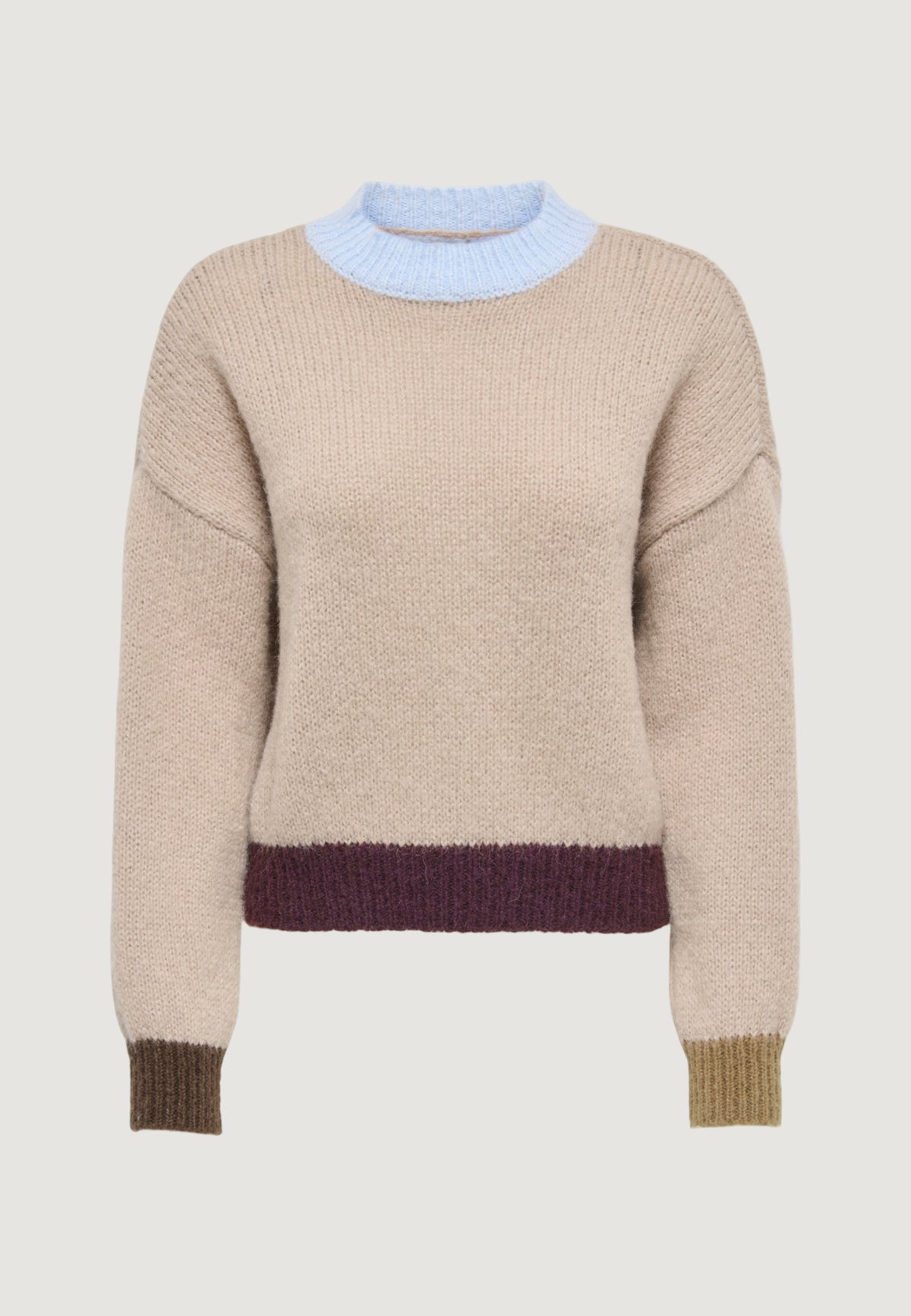 Pullover Only ONLOLINA LS CONTRAST HIGHNECK CC KNT