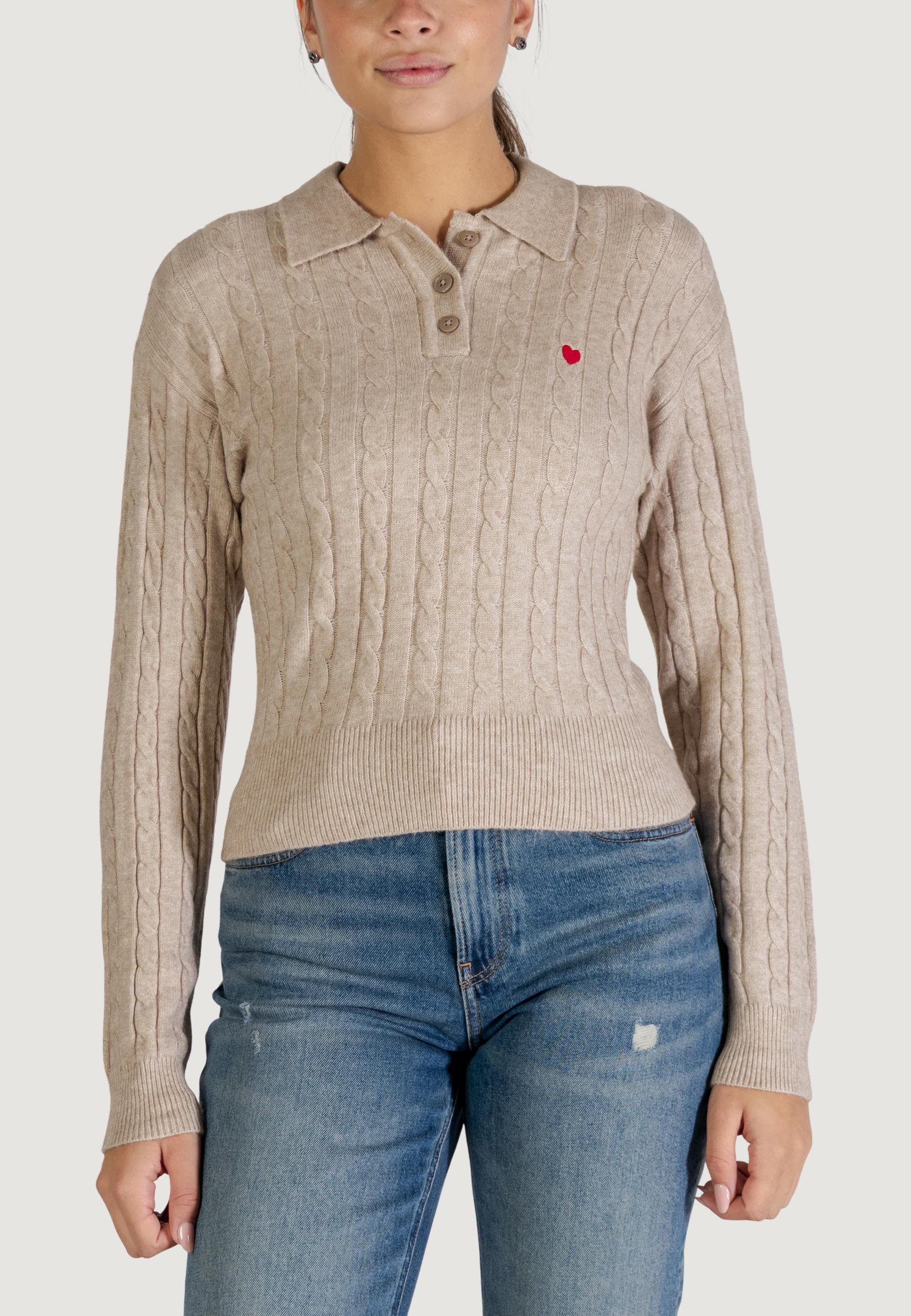 Maglione Only Onlkatia Ls Cable Polo Cc Knt