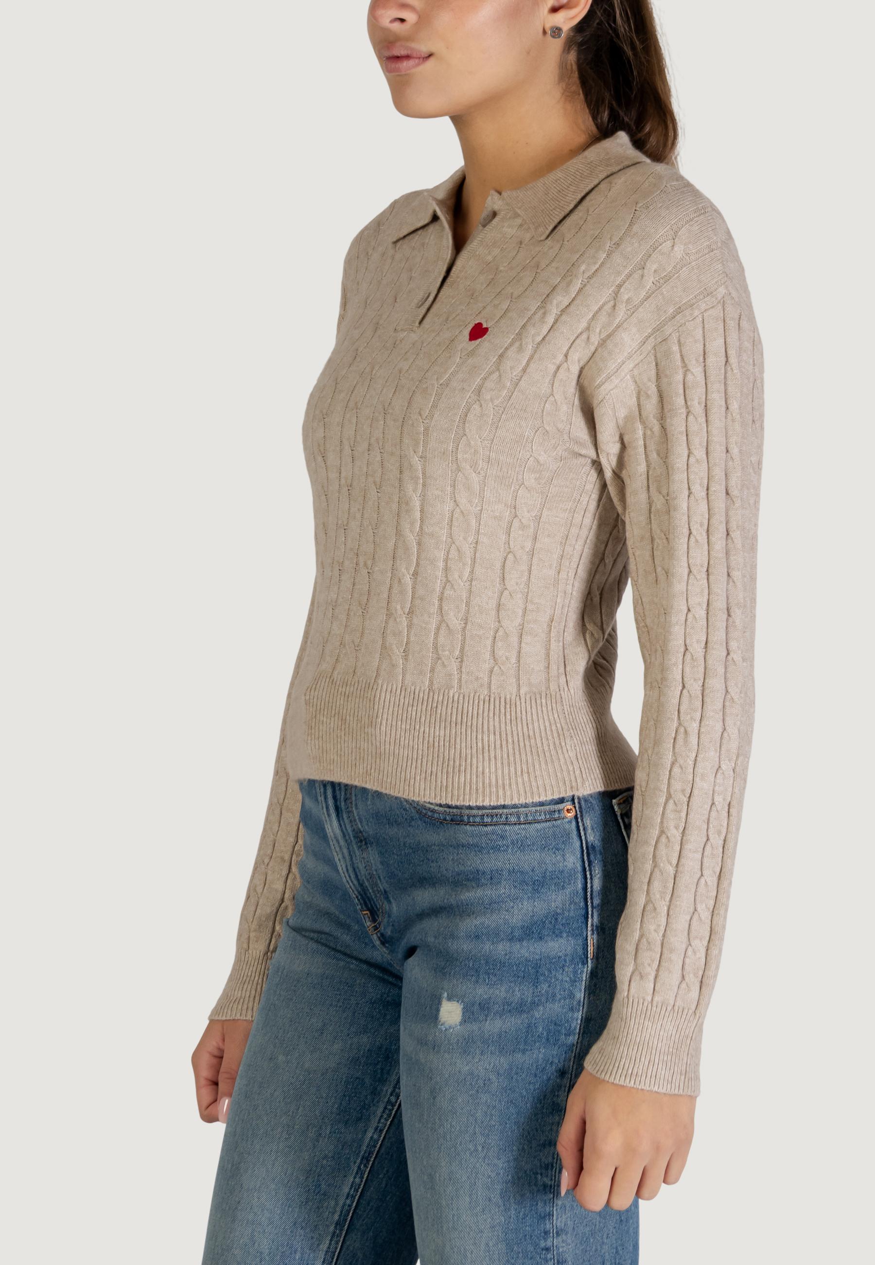 Maglione Only Onlkatia Ls Cable Polo Cc Knt