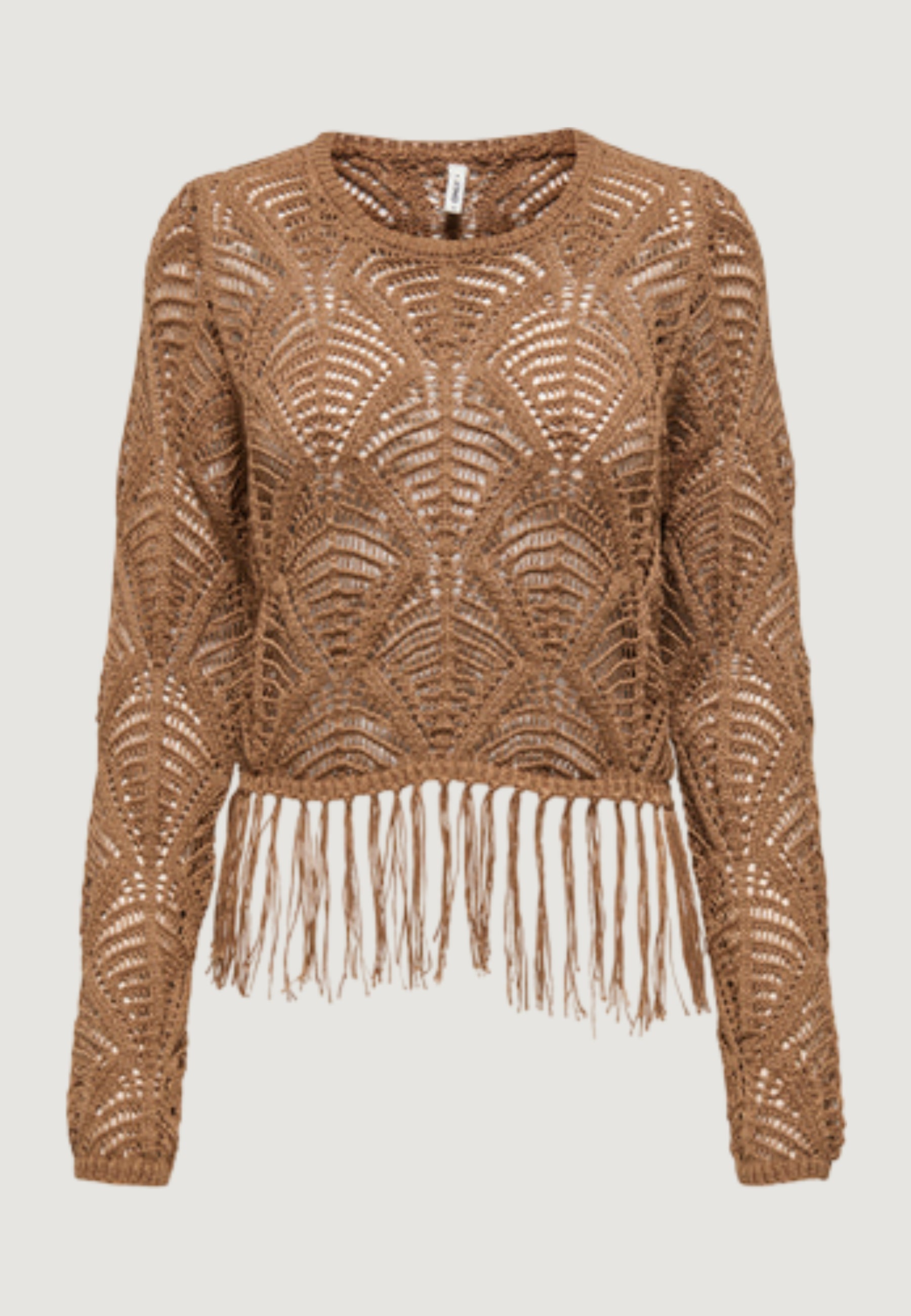 Maglione Only Onlleonie Ls Structur Fring Oneck Cc Knt