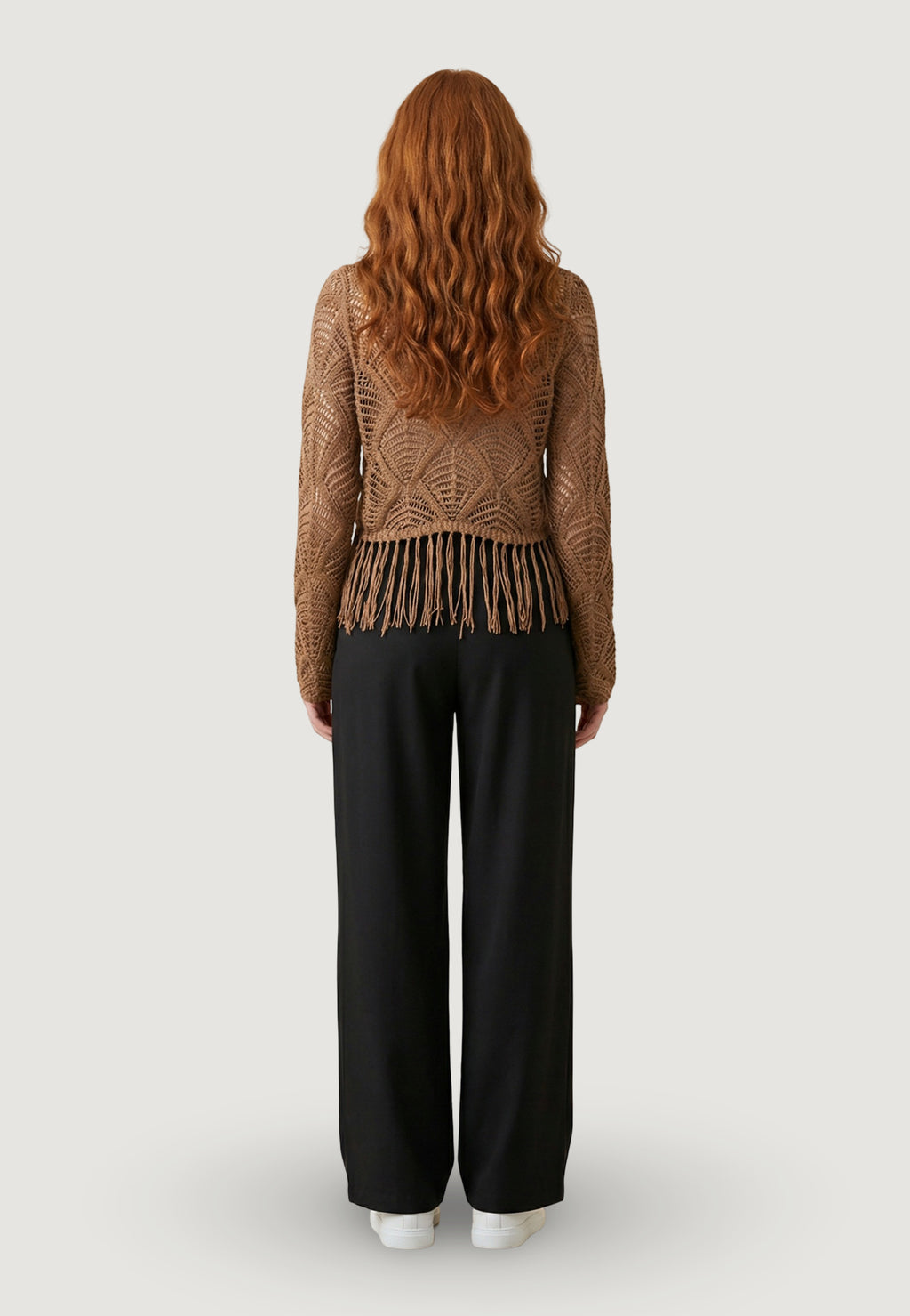 Pullover Only Onlleonie Ls Structur Fring Oneck Cc Knt