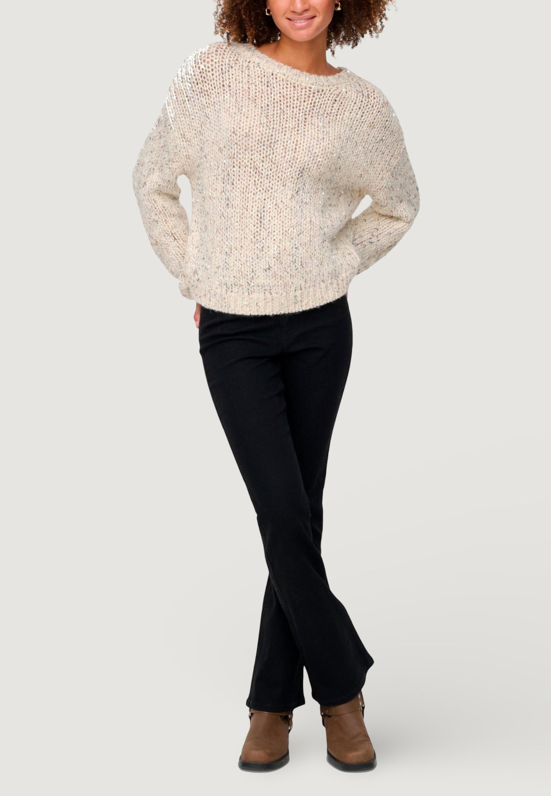Maglione Only Onlwinter Ls Sequins O-Neck Knt