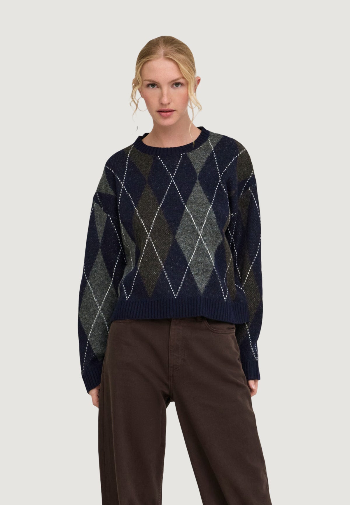 Pullover Only Onlrhombus Argyle Pullover Knt Noos