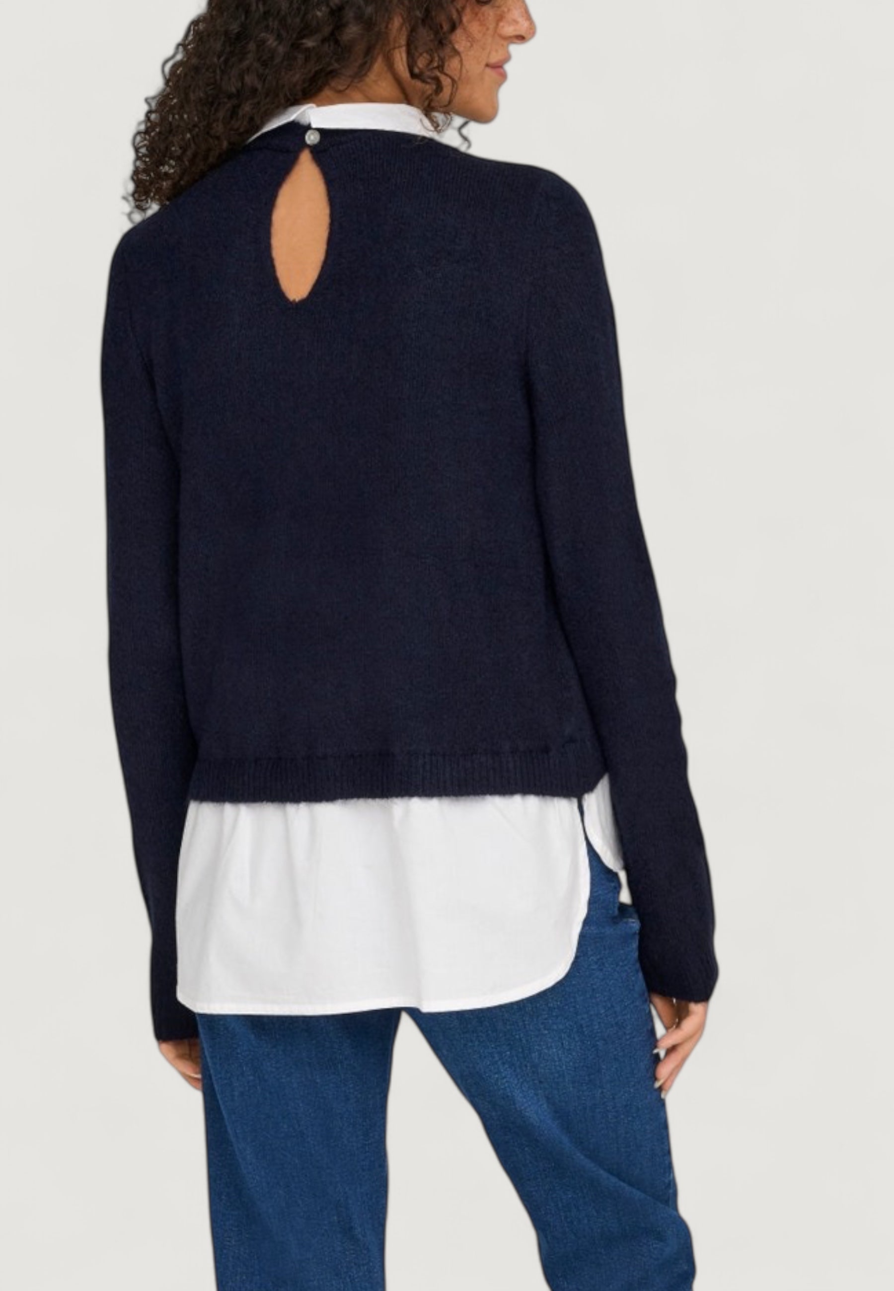 Maglione Only ONLDOLLY LS WOVEN MIX PEARL PULL CC KNT