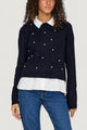 Maglione Only ONLDOLLY LS WOVEN MIX PEARL PULL CC KNT