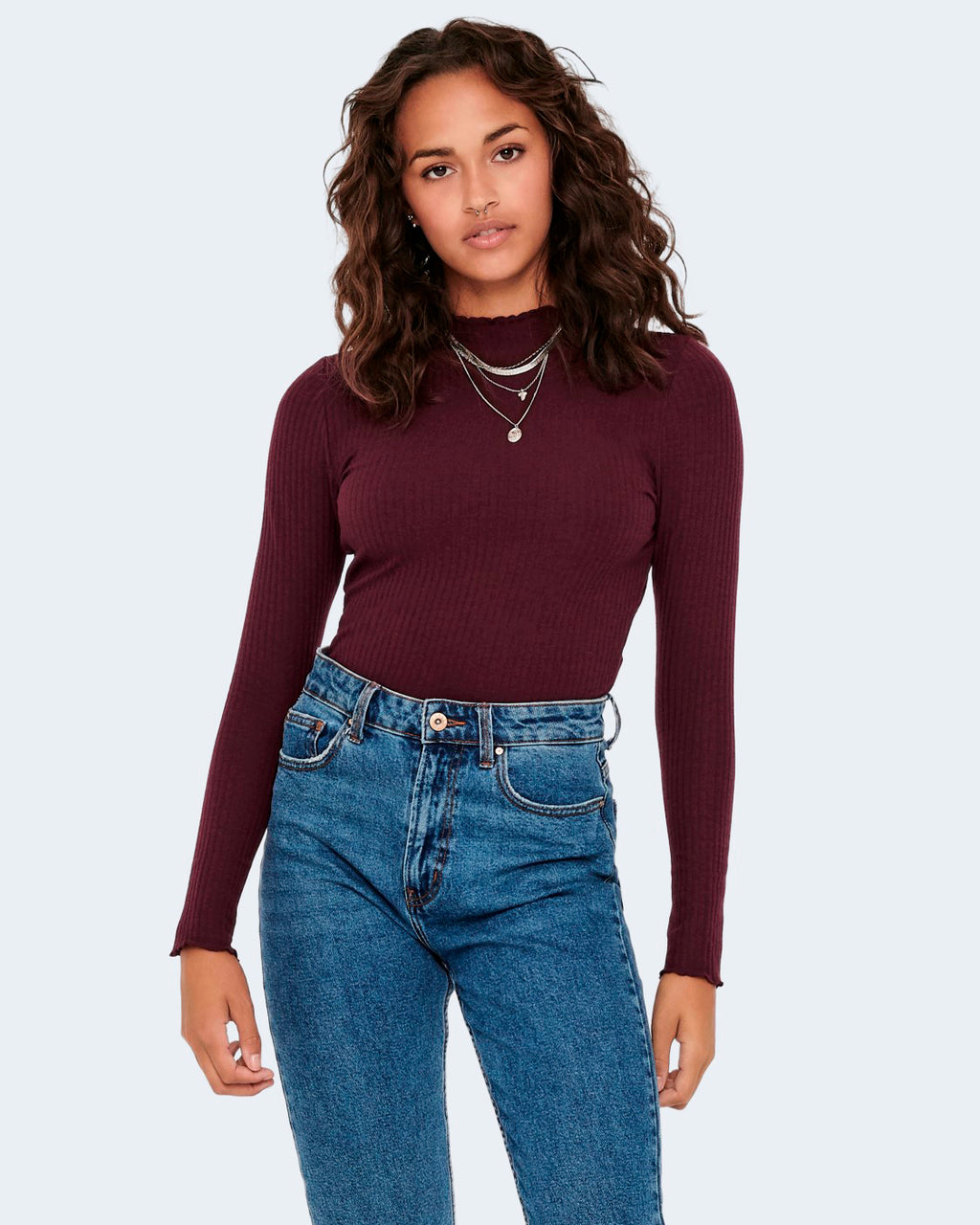 turtleneck Only EMMA L/S HIGH NECK TOP NOOS JRS