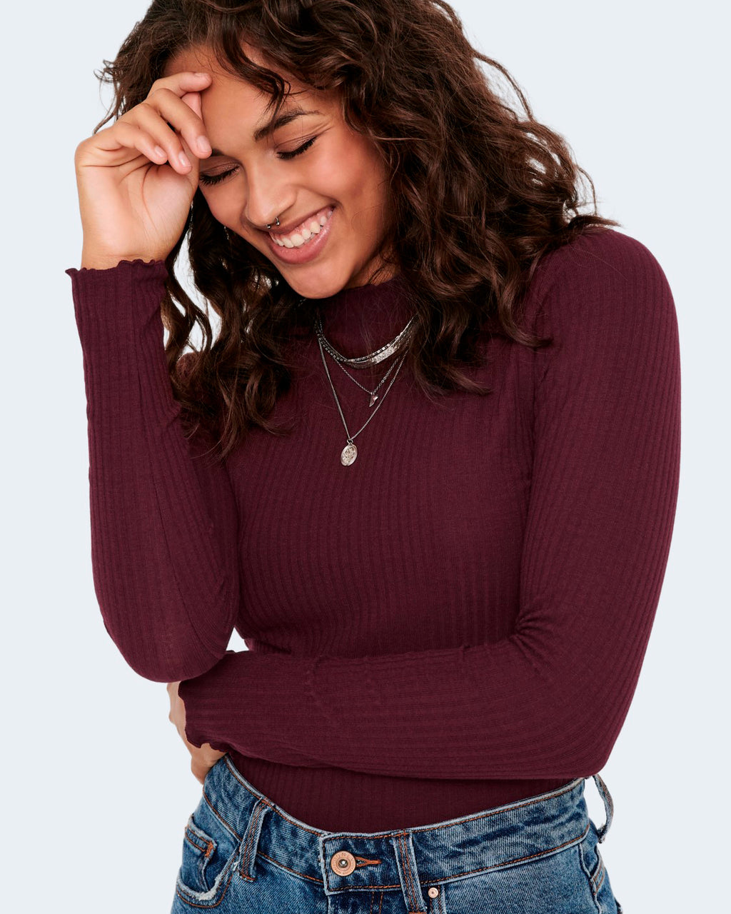 turtleneck Only EMMA L/S HIGH NECK TOP NOOS JRS