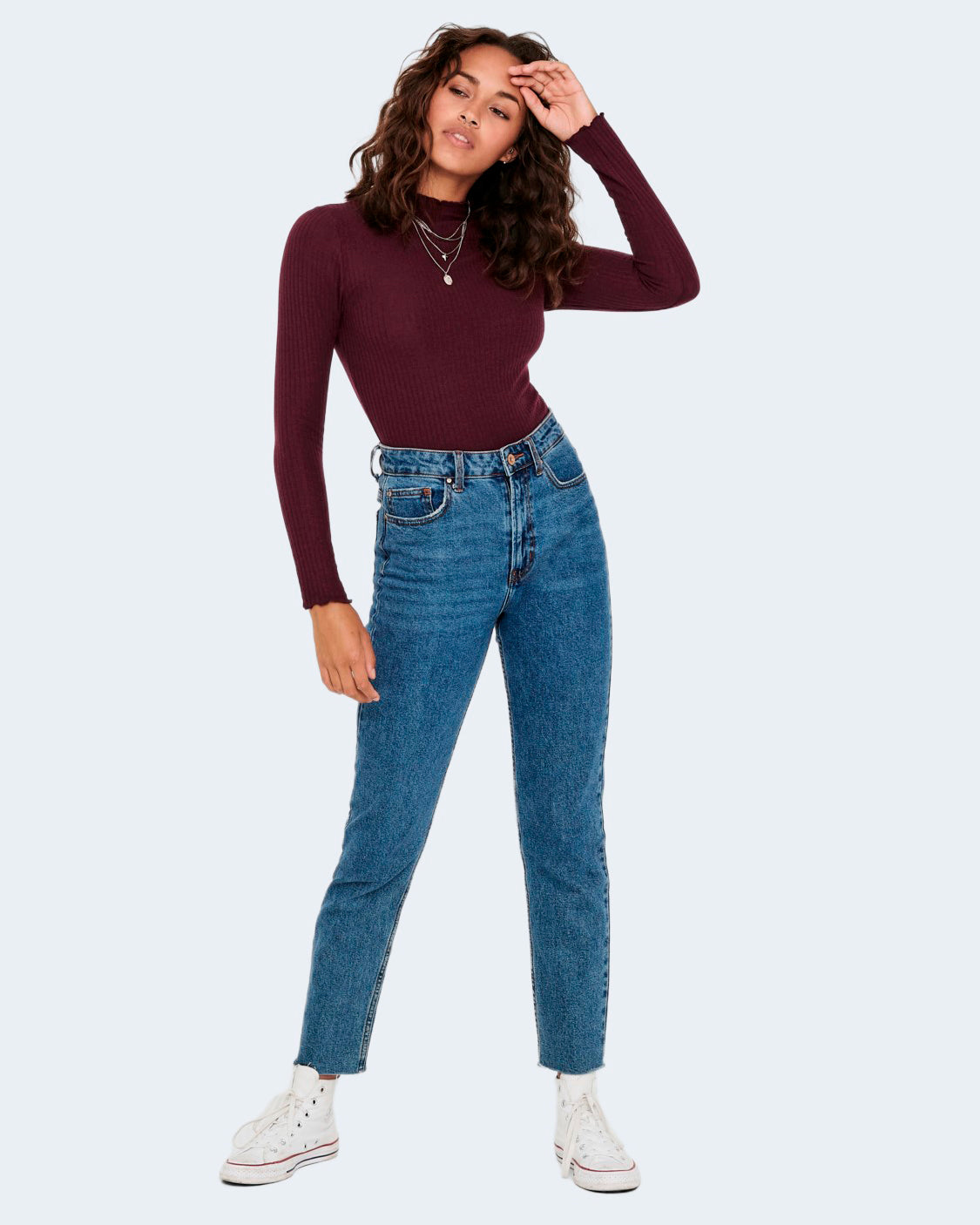 turtleneck Only EMMA L/S HIGH NECK TOP NOOS JRS