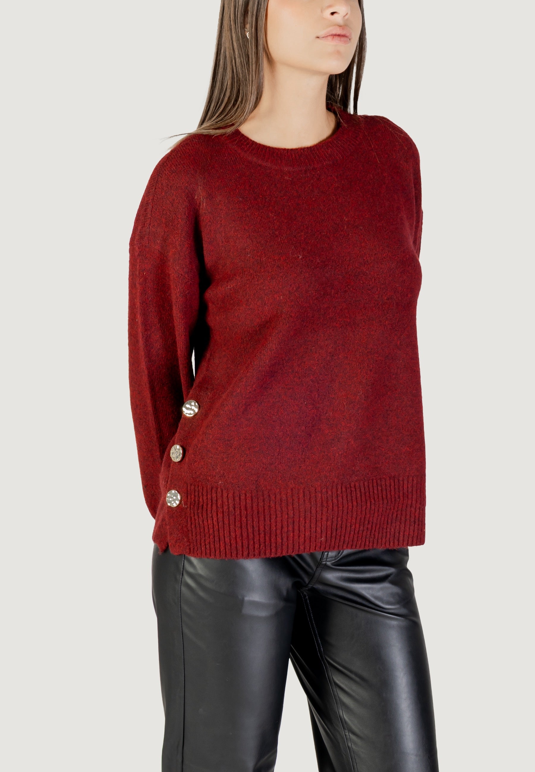 Maglione Only ONLRENE LIFE LS BUTTON O-NECK CC KNT