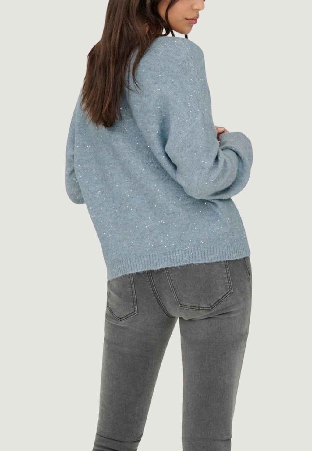 Pullover Only Onlarizona Ls Sequins V-Neck Pul Knt