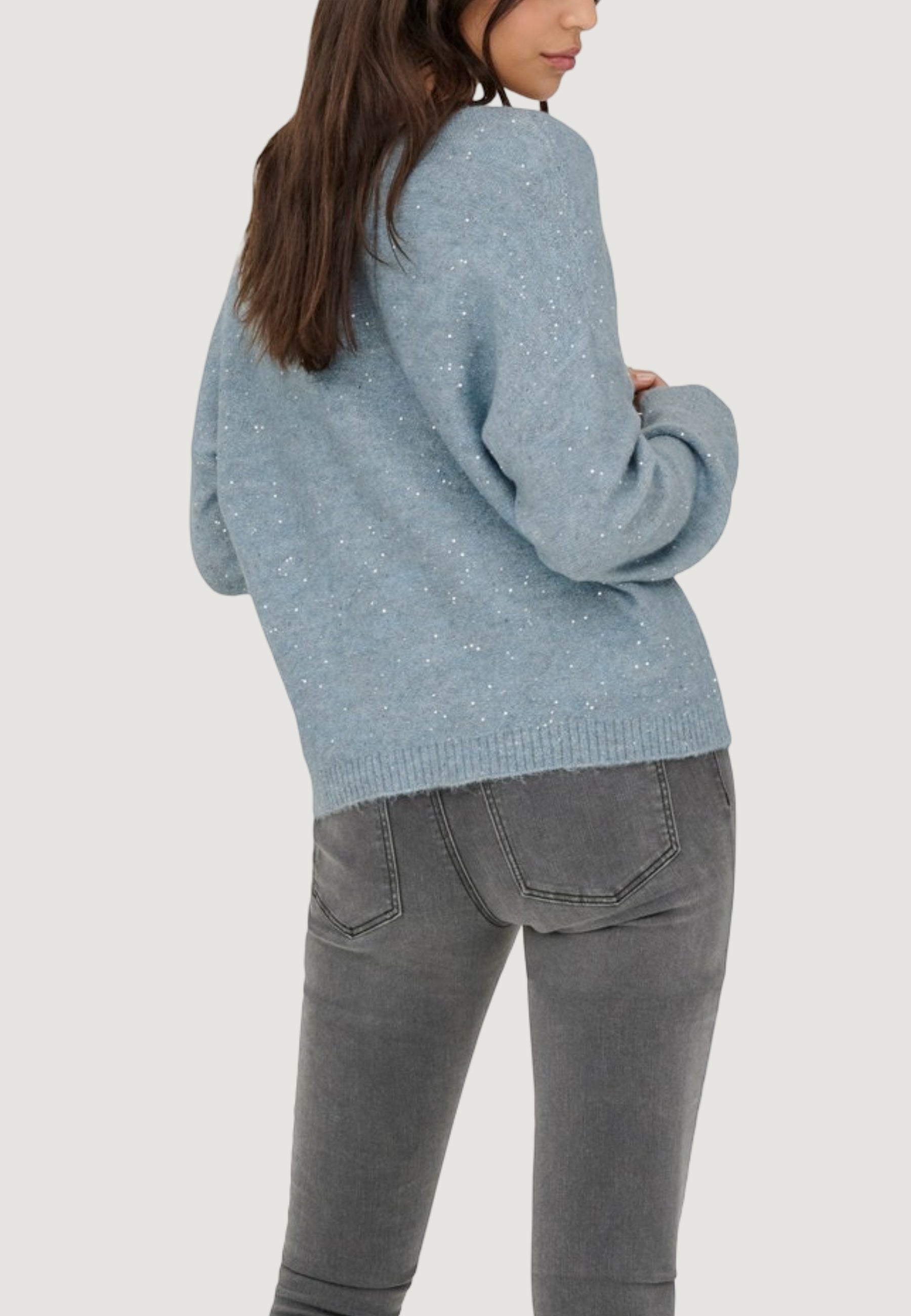 Pullover Only Onlarizona Ls Sequins V-Neck Pul Knt