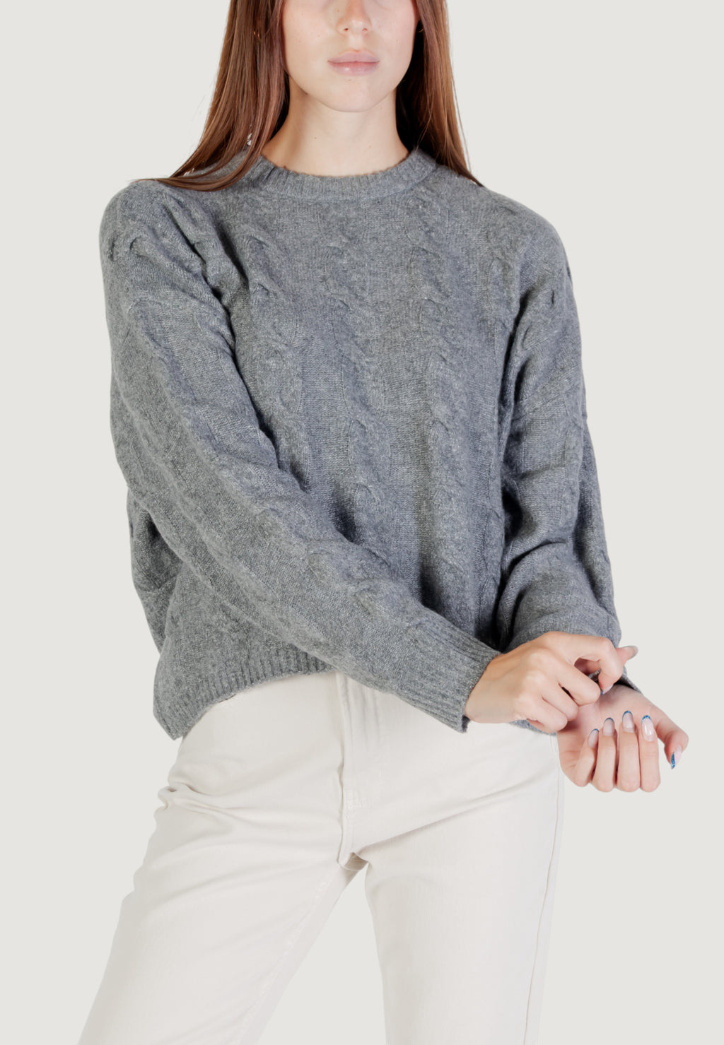 Maglione Only ONLJEANETT LIFE LS CABLE O-NECK CC KNT