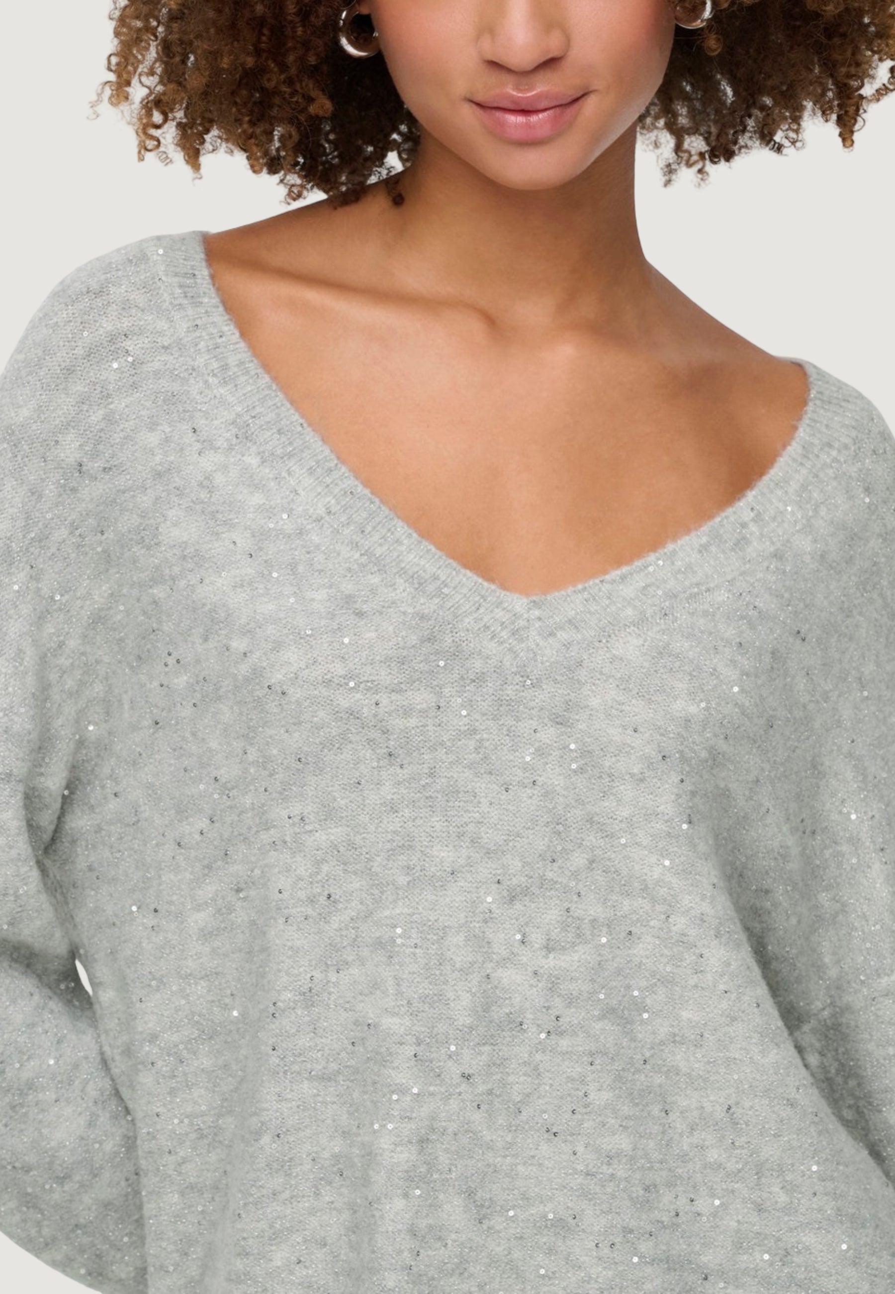 Pullover Only Onlarizona Ls Sequins V-Neck Pul Knt
