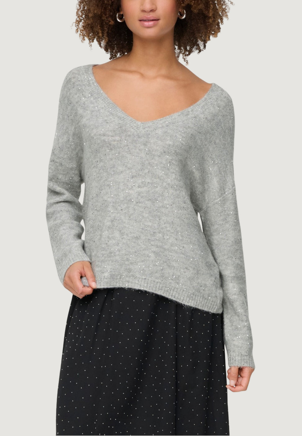 Pullover Only Onlarizona Ls Sequins V-Neck Pul Knt