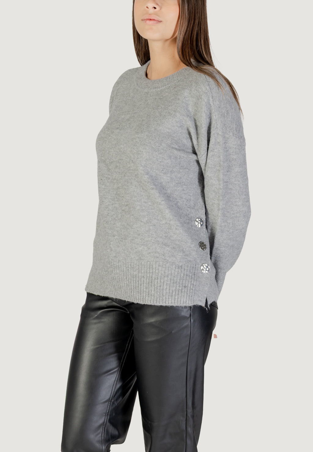 Maglione Only ONLRENE LIFE LS BUTTON O-NECK CC KNT