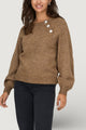 Pullover Only Onllauren Life Ls O-Neck Button Knt