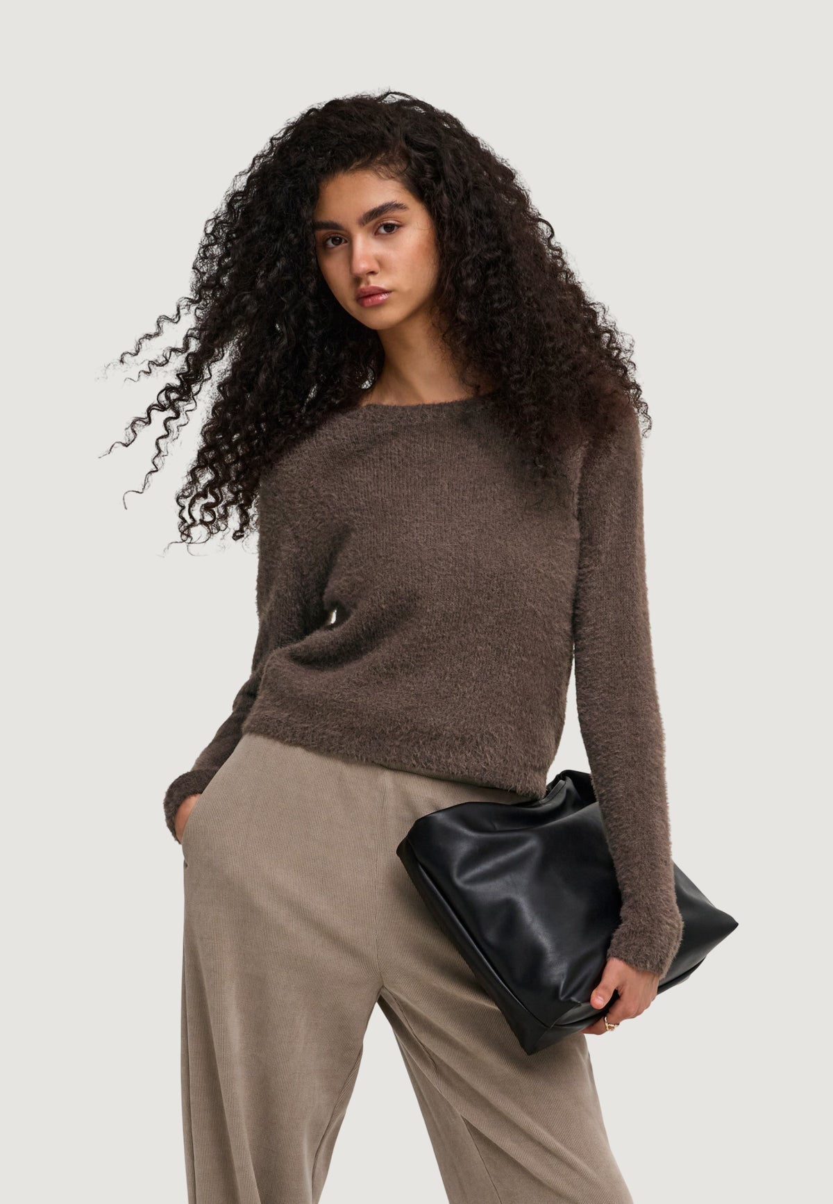 Maglione Only ONLKERRY PIUMO LS O-NECK CC KNT
