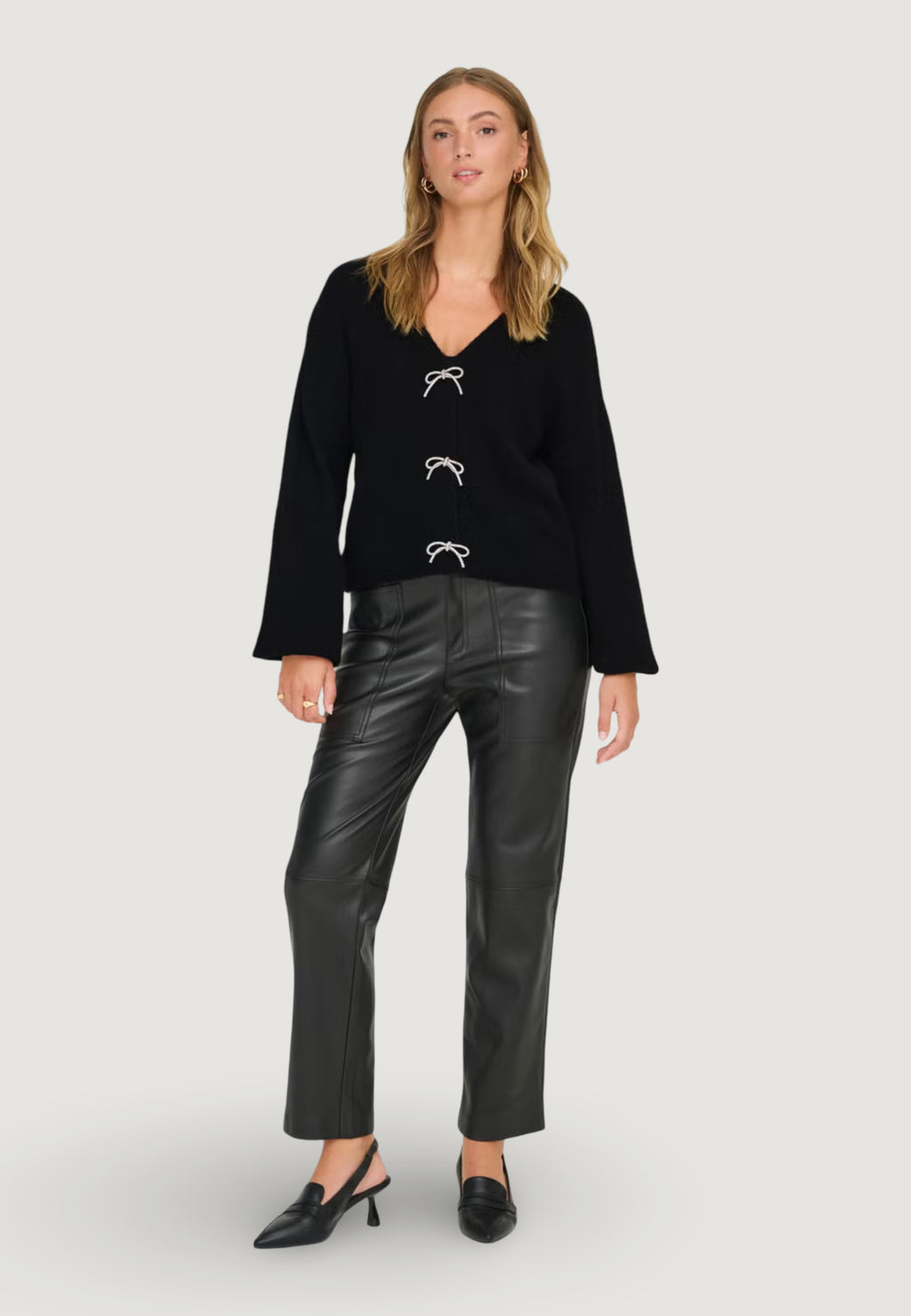 Maglione Only ONLDONNA LS V-NECK PULLOVER EX KNT