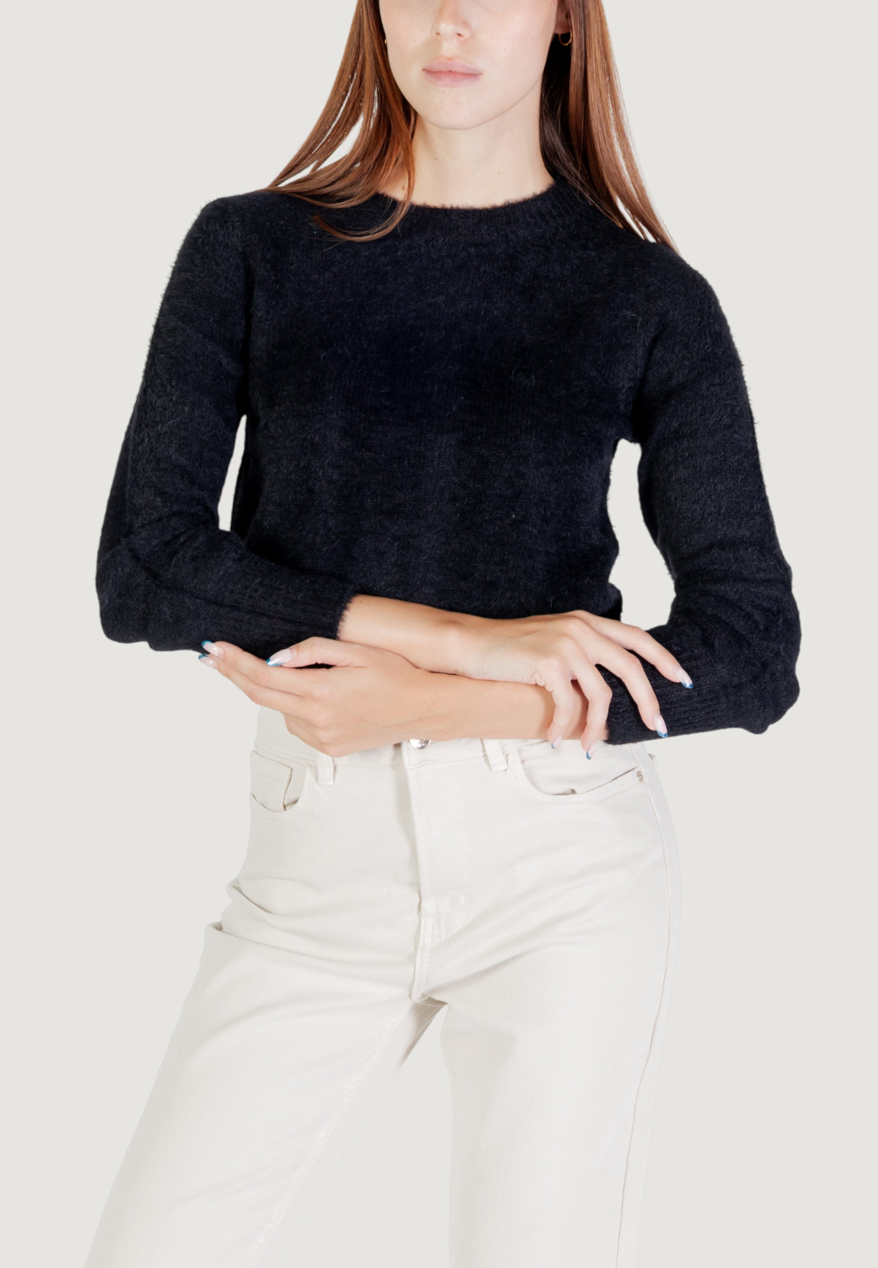 Maglione Only ONLPETRA LS SHORT O-NECK CC KNT