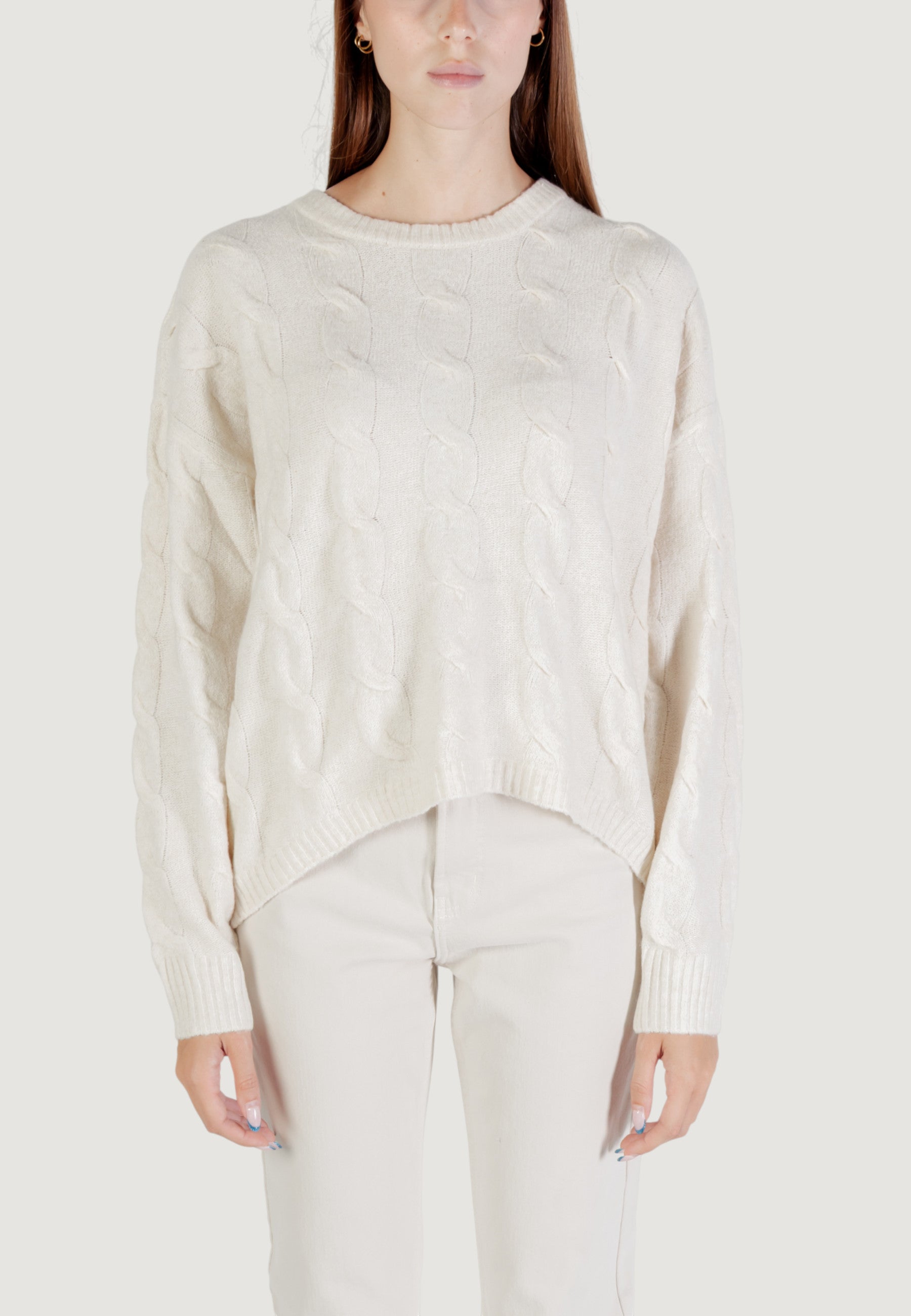Maglione Only ONLJEANETT LIFE LS CABLE O-NECK CC KNT